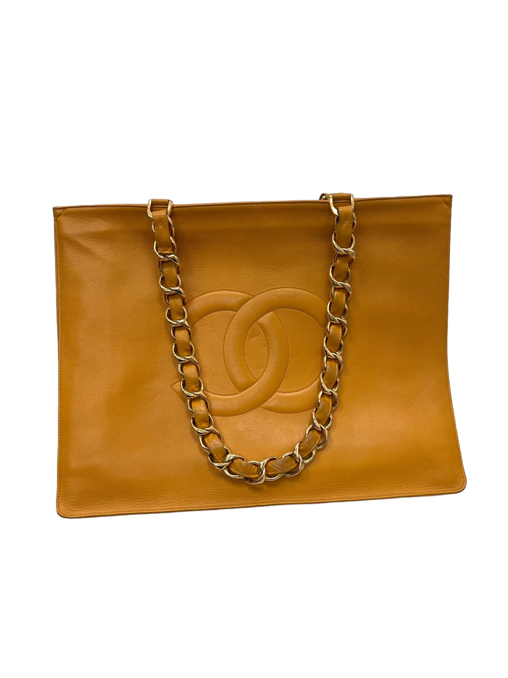 Chanel Vintage Timeless CC XL Tote Yellow Lambskin GHW SYC1100 ...