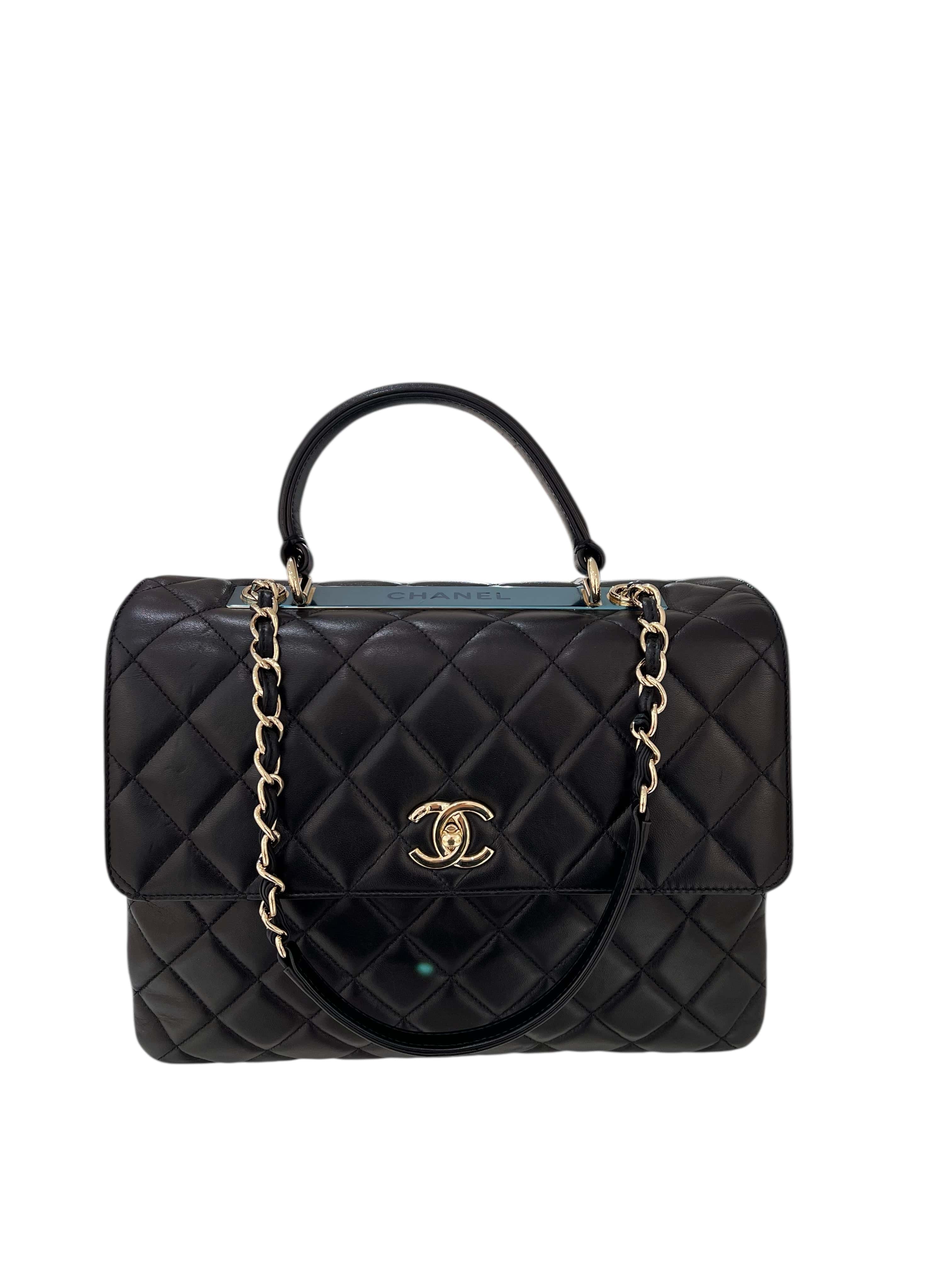 Chanel Chanel Trendy Large Black Black Lambskin LGHW #20571928 SKCX4045