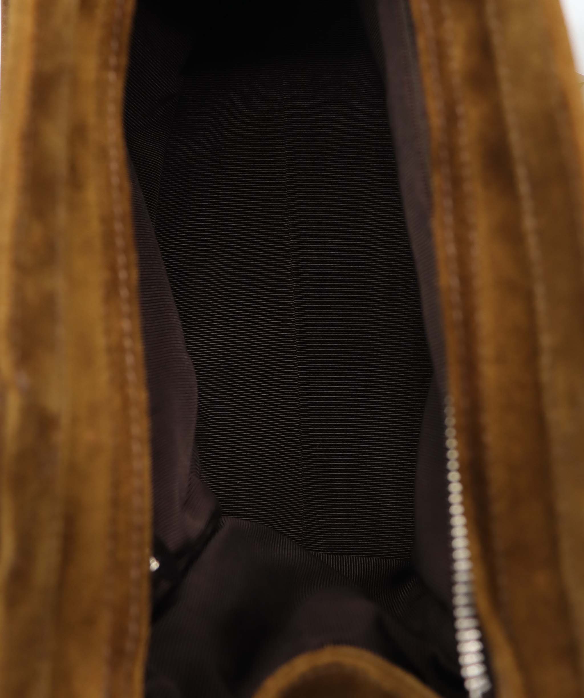 Chanel Chanel Turnlock Suede Tore Bag Light Brown DXBS6081