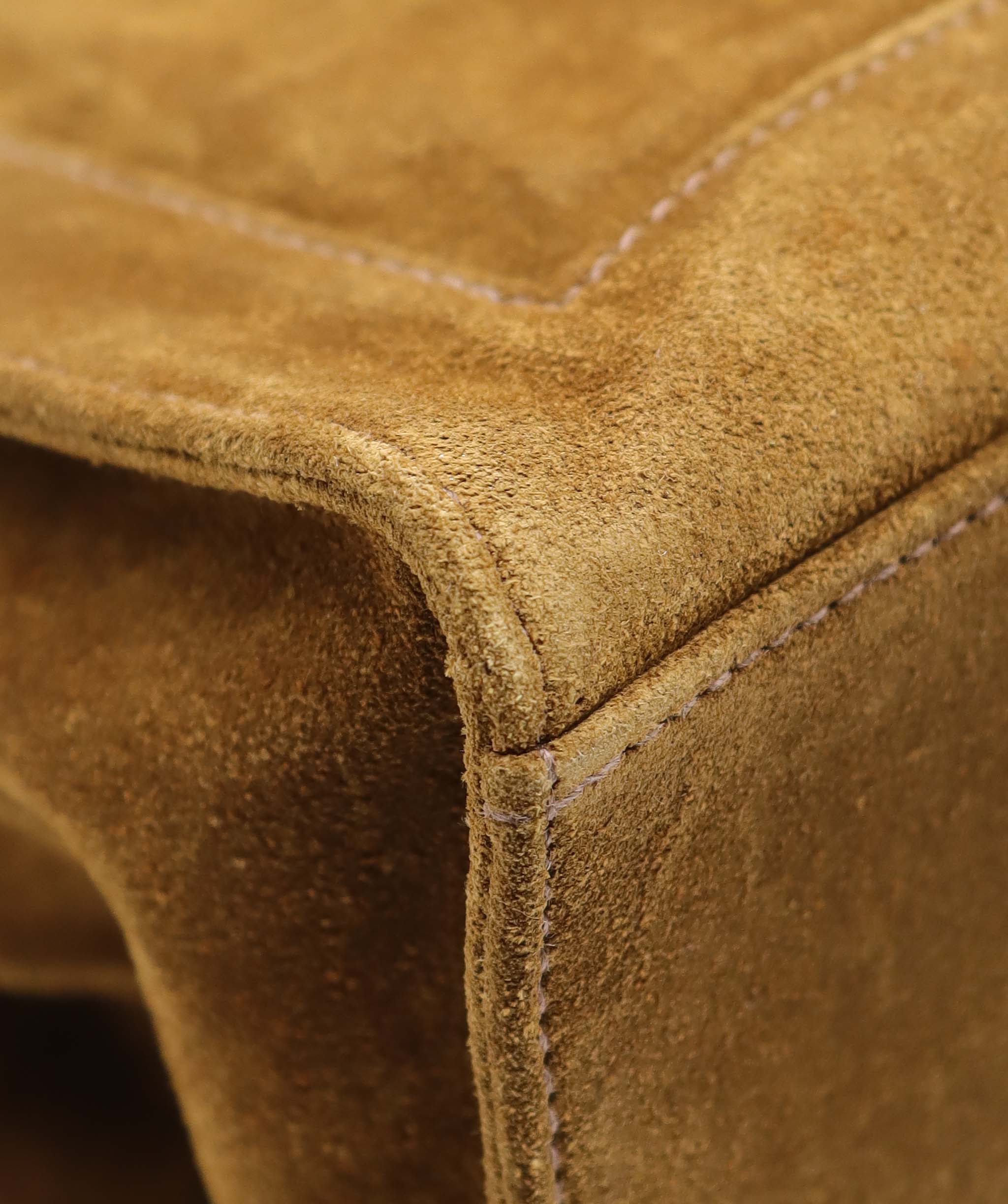 Chanel Chanel Turnlock Suede Tore Bag Light Brown DXBS6081