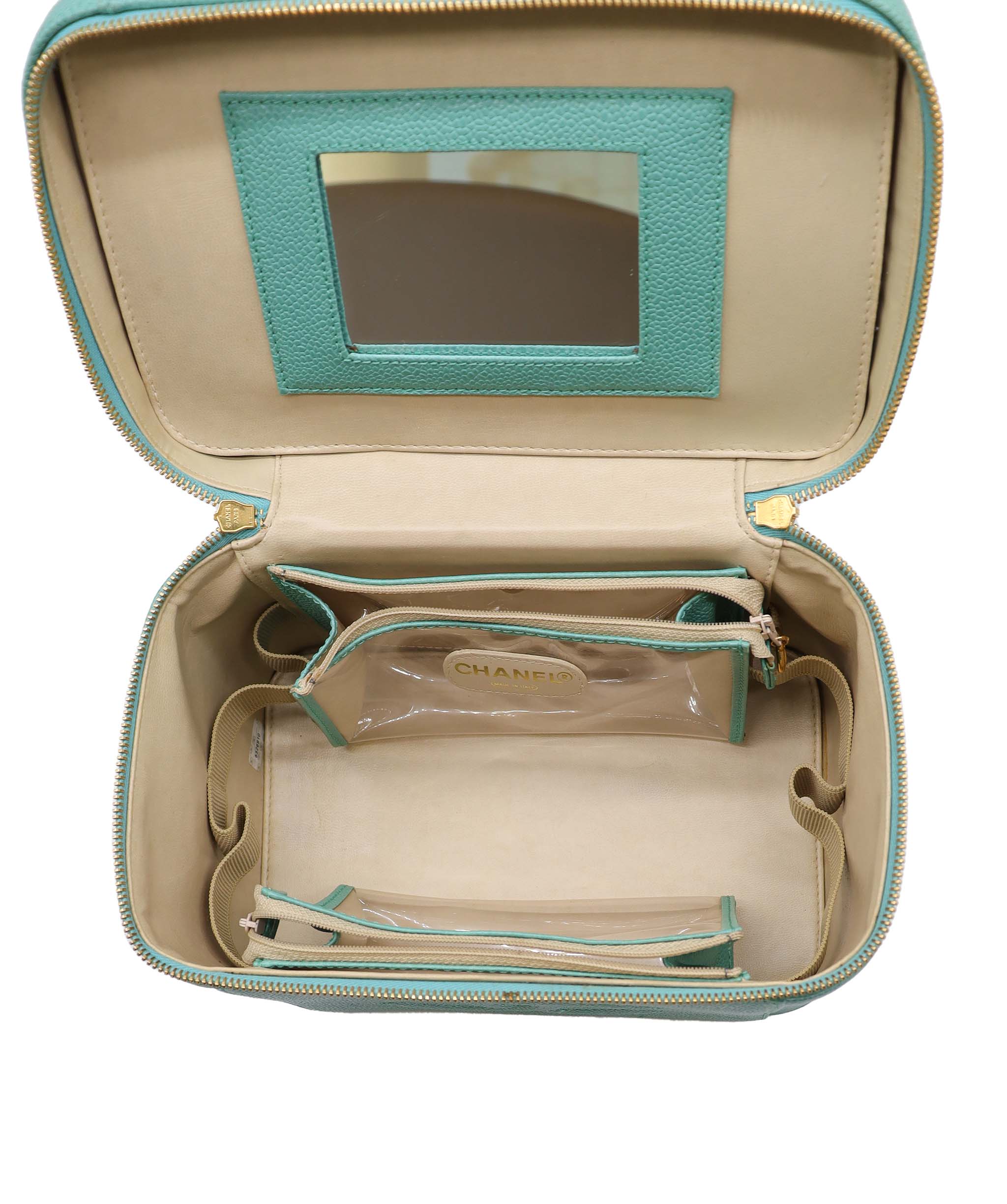 Chanel Chanel Vanity 2way Teal Caviar C24123283 ASC5920
