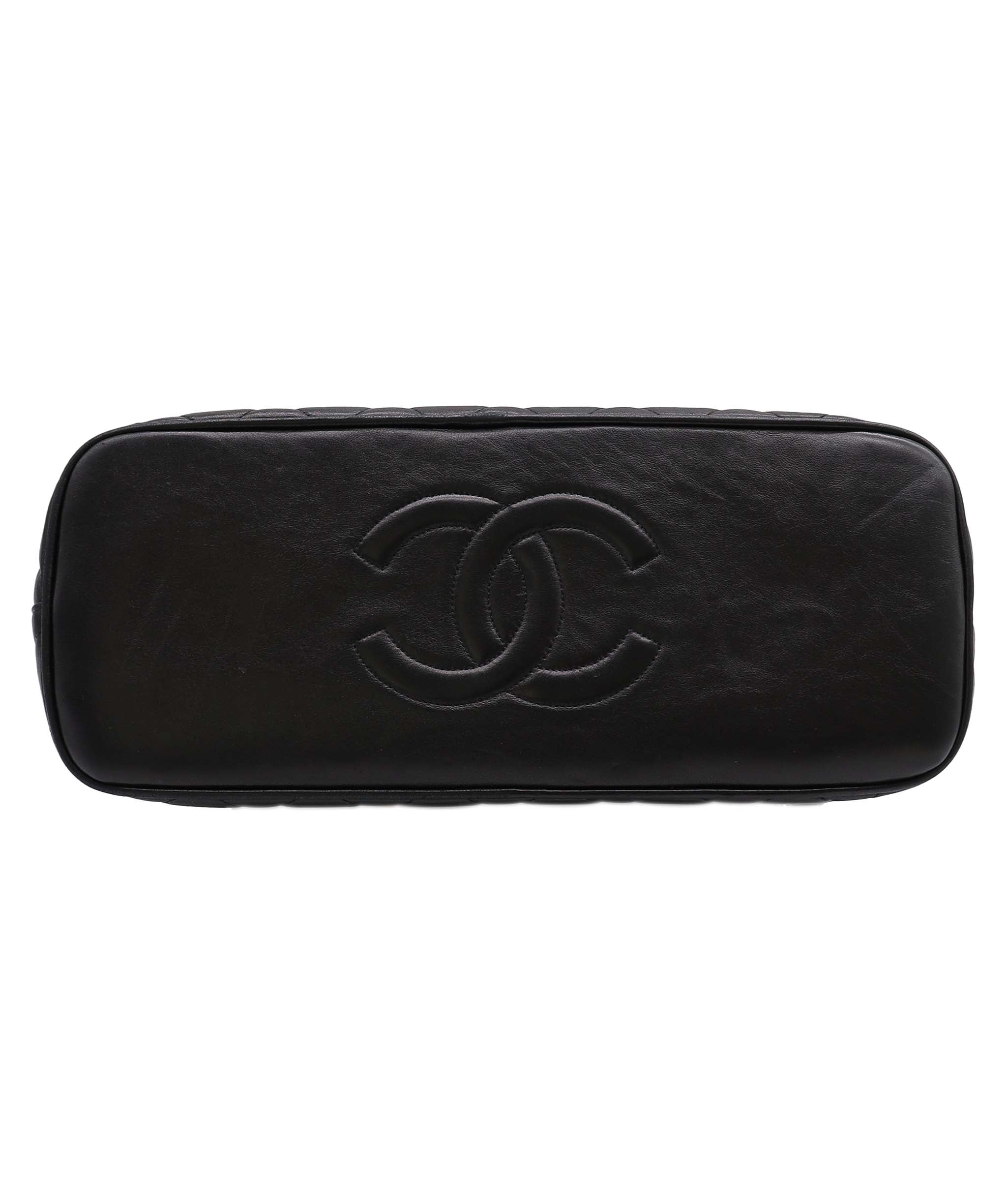 Chanel Chanel Vintage Alma Zip Tote Black Lambskin GHW #4 SKC1994