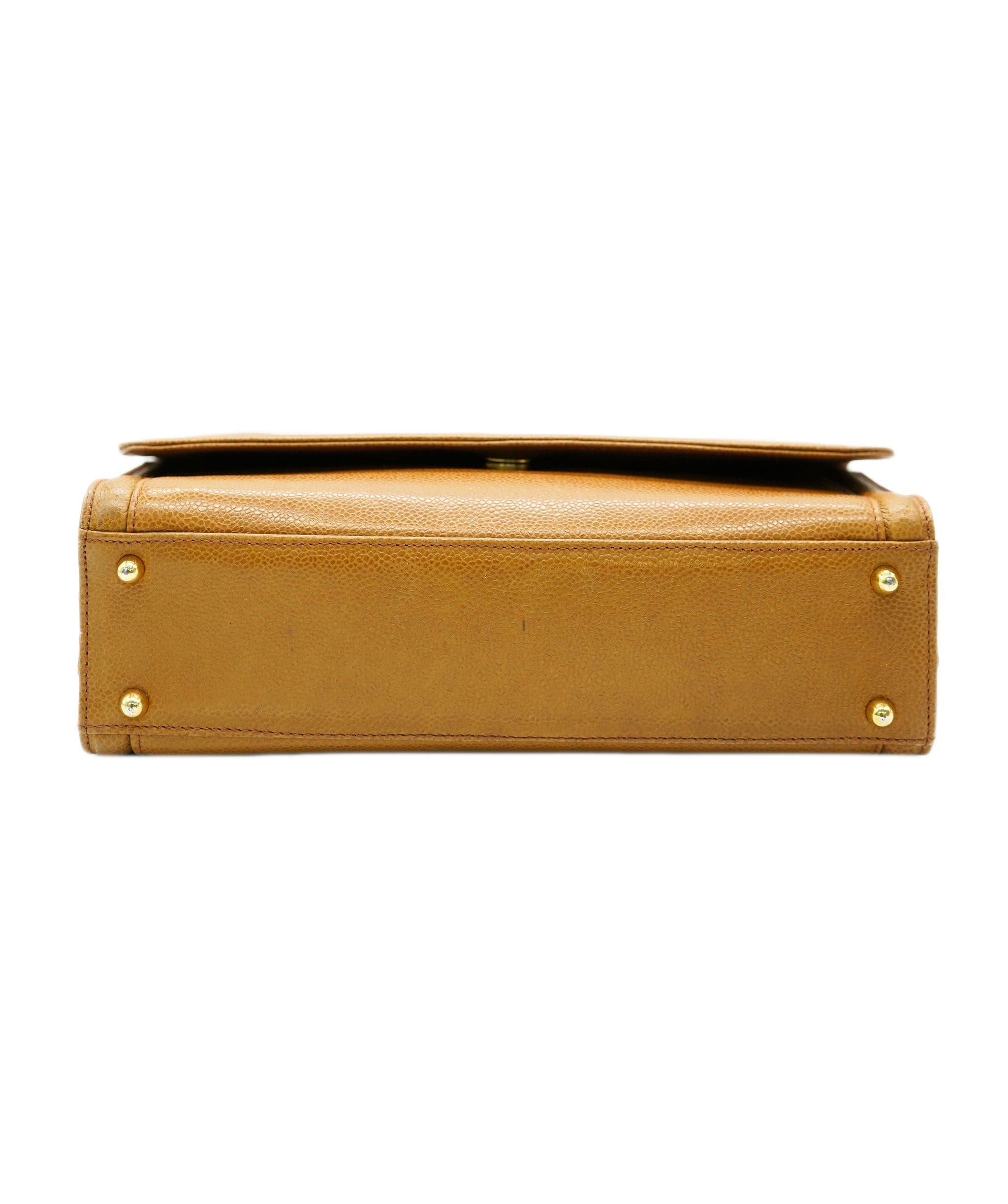 Chanel CHANEL VINTAGE BIG COCO SHOULDER BAG CAMEL CAVIAR SKIN 90234745 DBXS3590