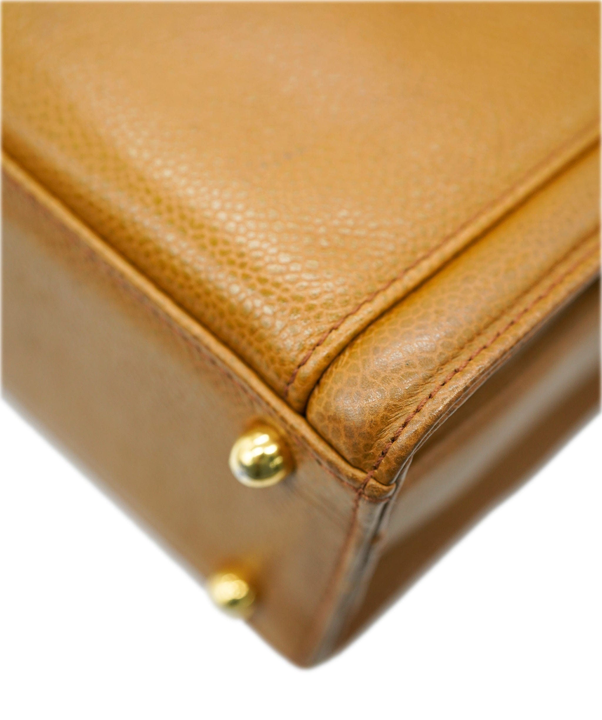 Chanel CHANEL VINTAGE BIG COCO SHOULDER BAG CAMEL CAVIAR SKIN 90234745 DBXS3590