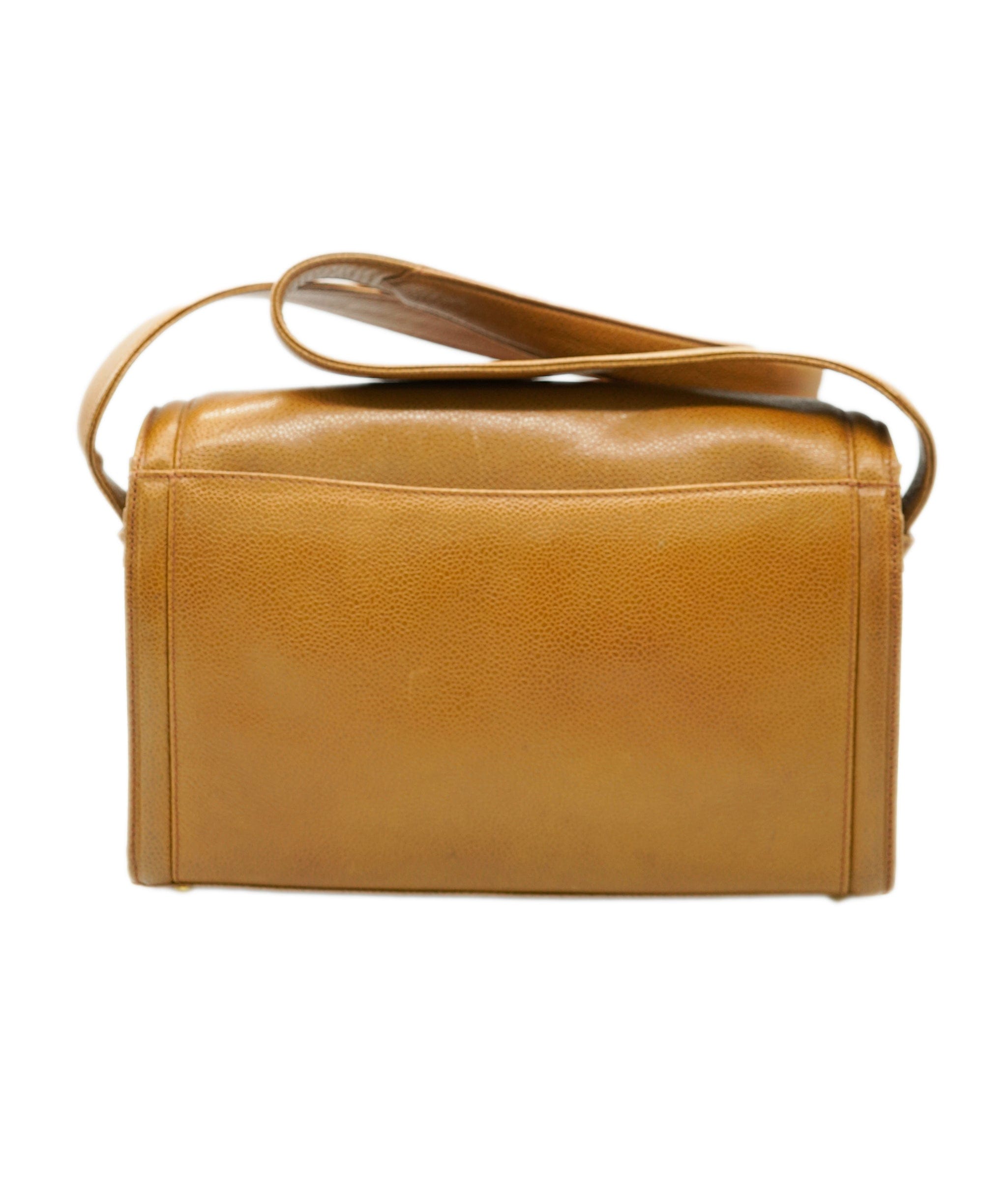 Chanel CHANEL VINTAGE BIG COCO SHOULDER BAG CAMEL CAVIAR SKIN 90234745 DBXS3590