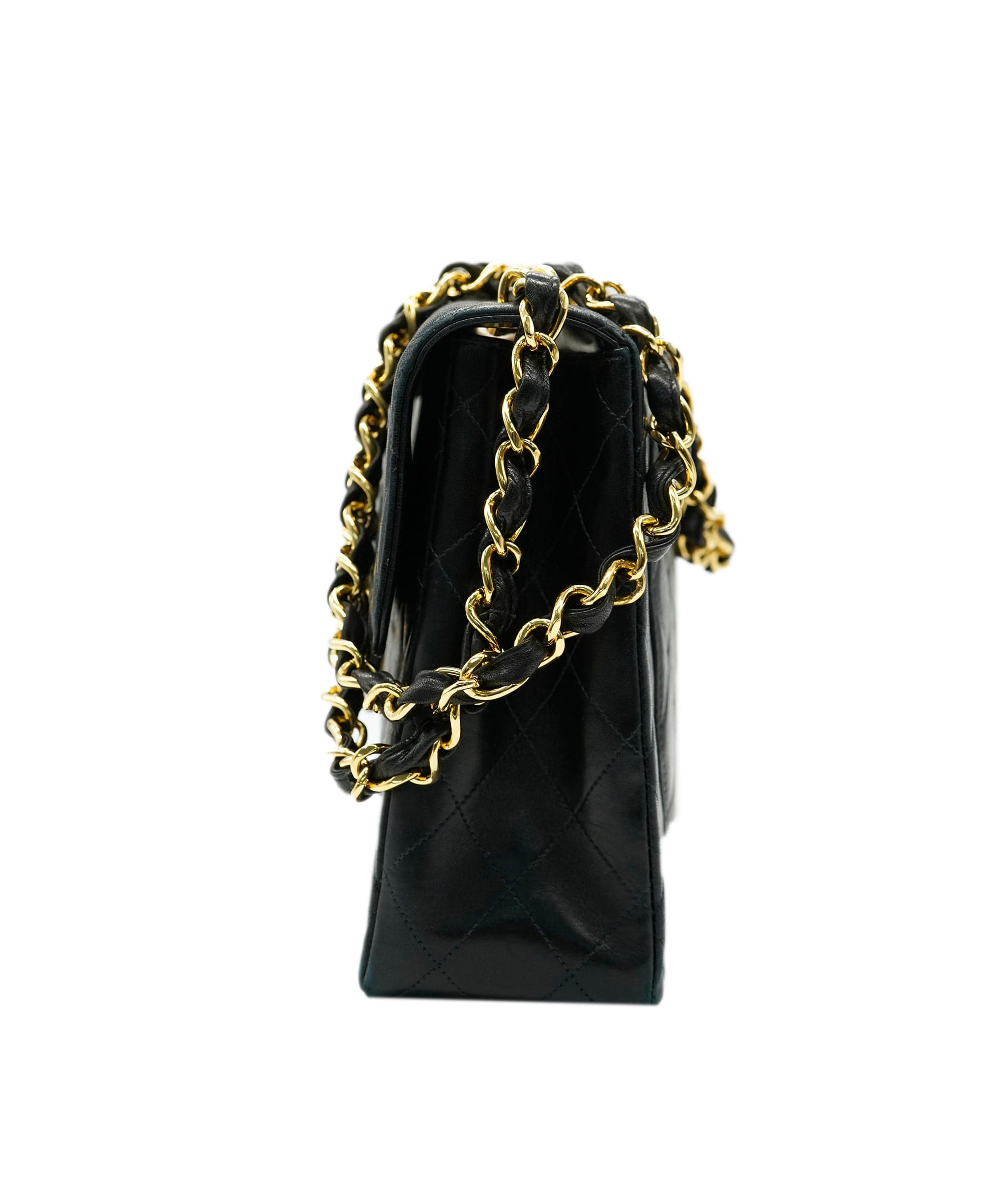 Chanel Chanel Vintage Black Lambskin Maxi XL Bag GHW ALL0933