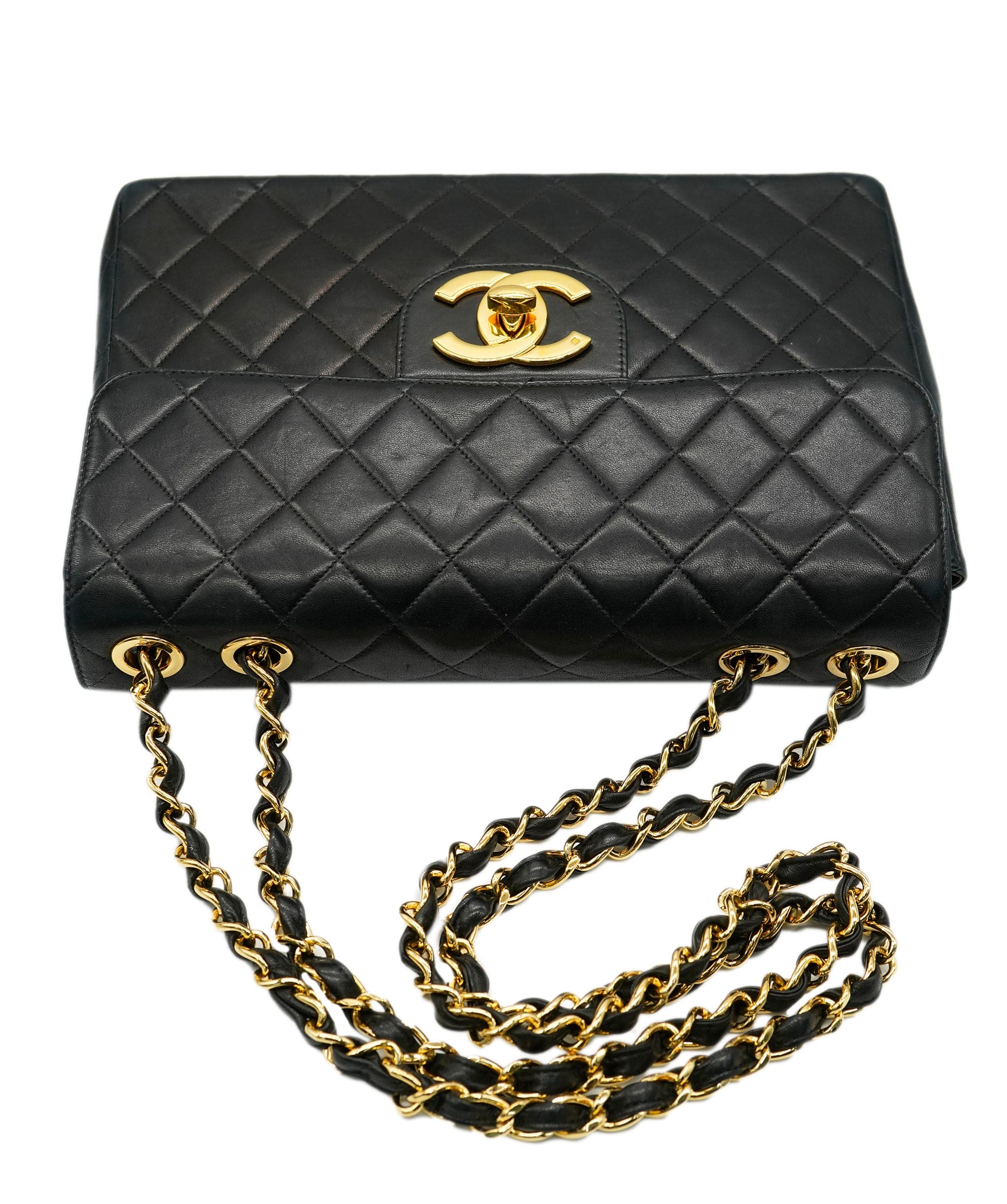 Chanel Chanel Vintage Black Lambskin Maxi XL Bag GHW ALL0933