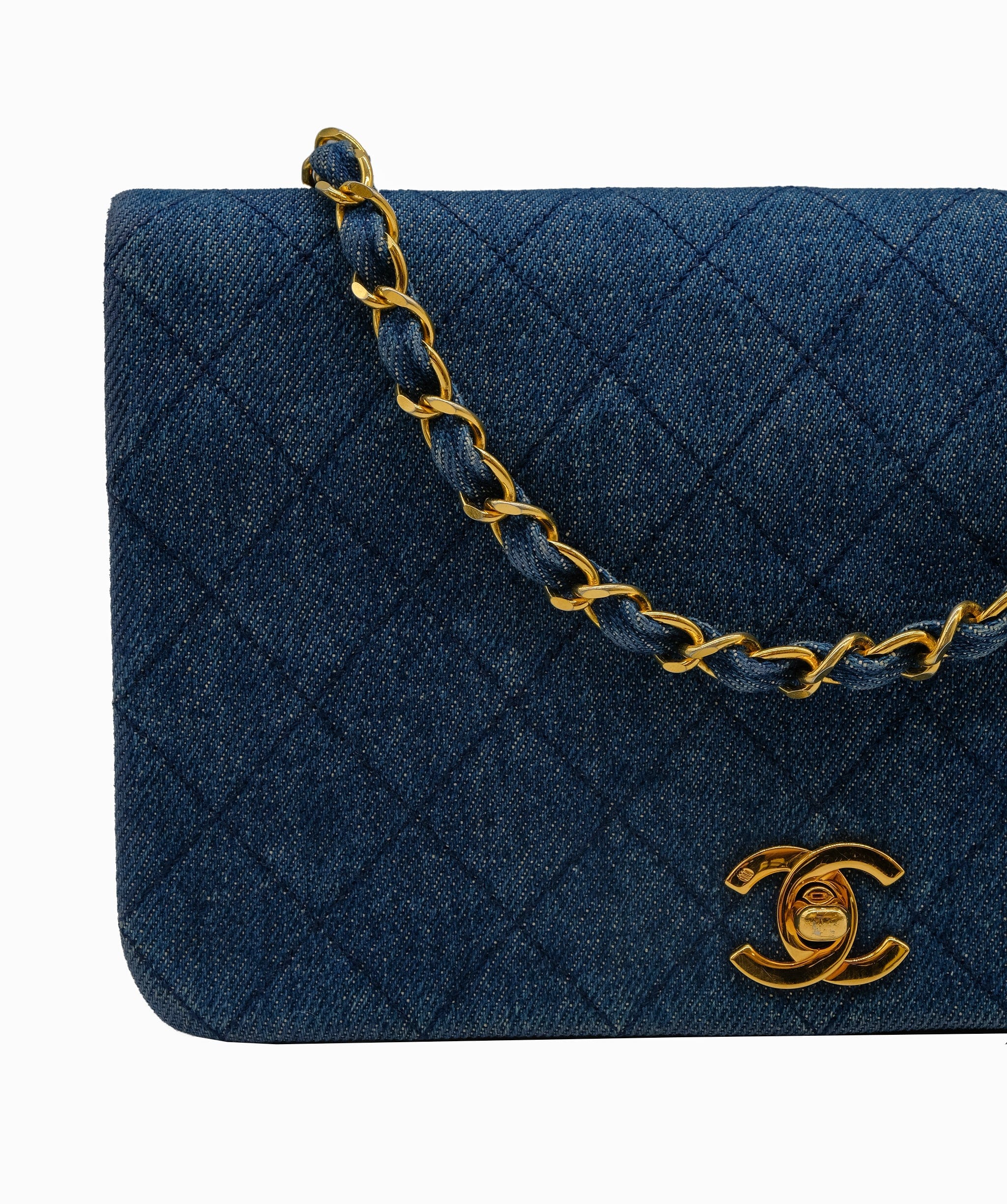 Chanel Chanel Vintage Blue Denim Full Flap DXBS0118