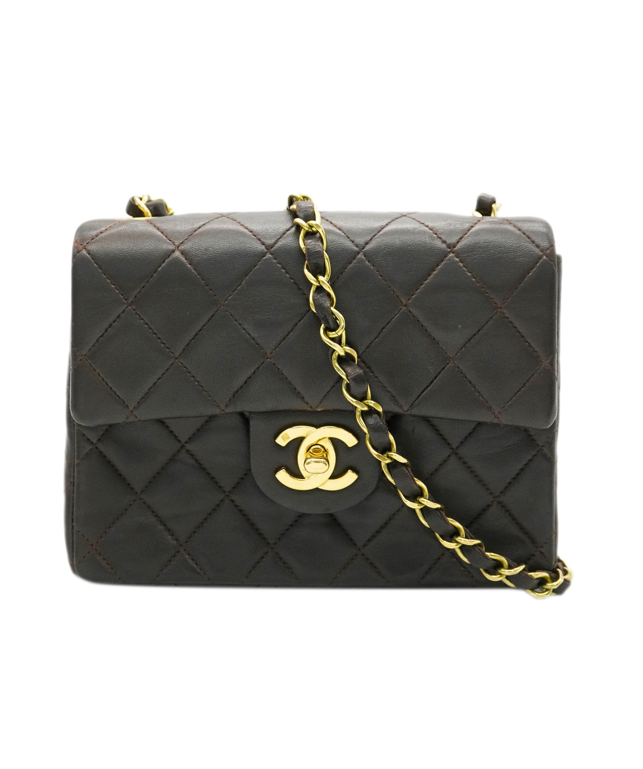 Chanel Chanel Vintage Brown Mini Square Flap DBXS0038