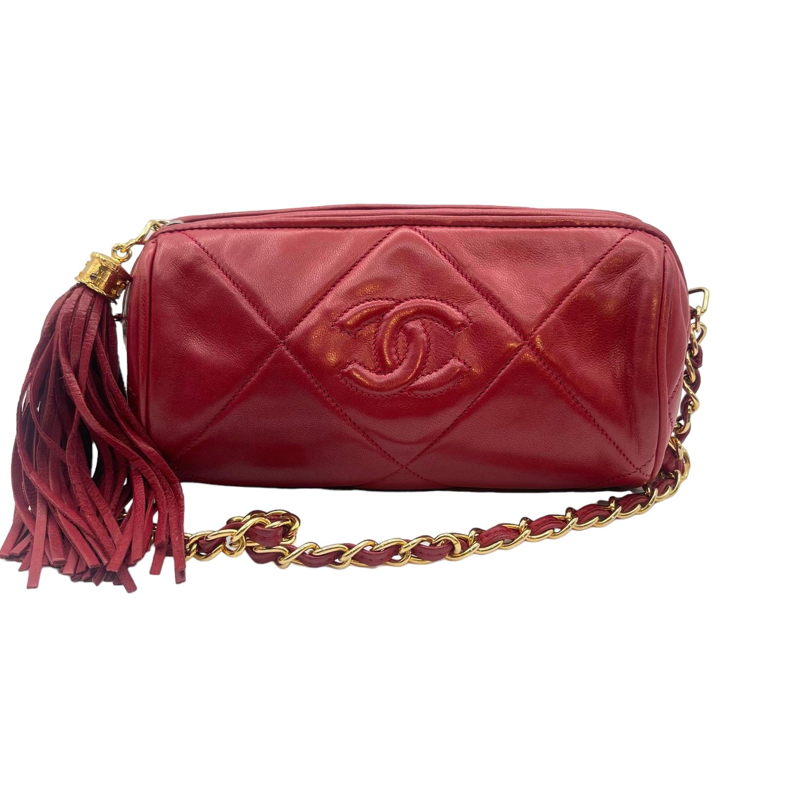 Chanel Chanel Vintage Camera Bag Red Lambskin GHW LP90196715 ASC2507