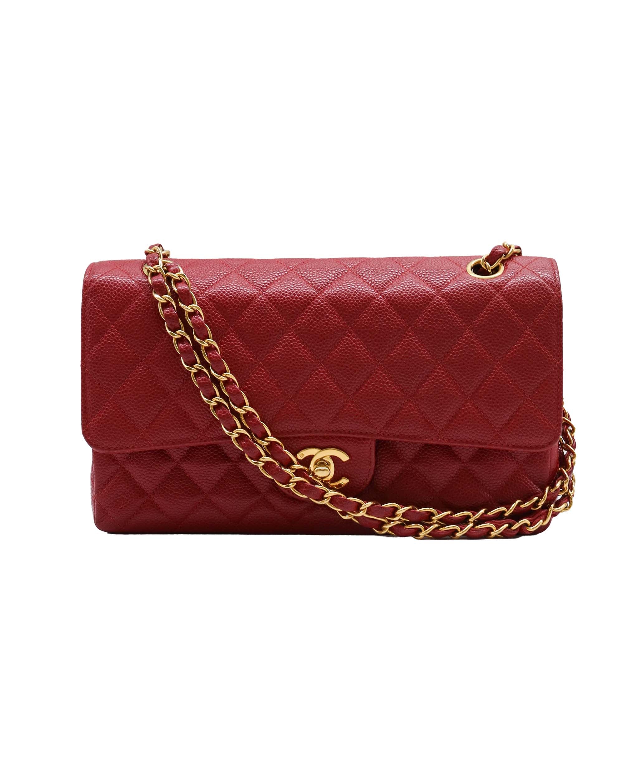 Chanel CHANEL VINTAGE CHAIN SHOULDER BAG RED CAVIAR 90251394 DXBS1308