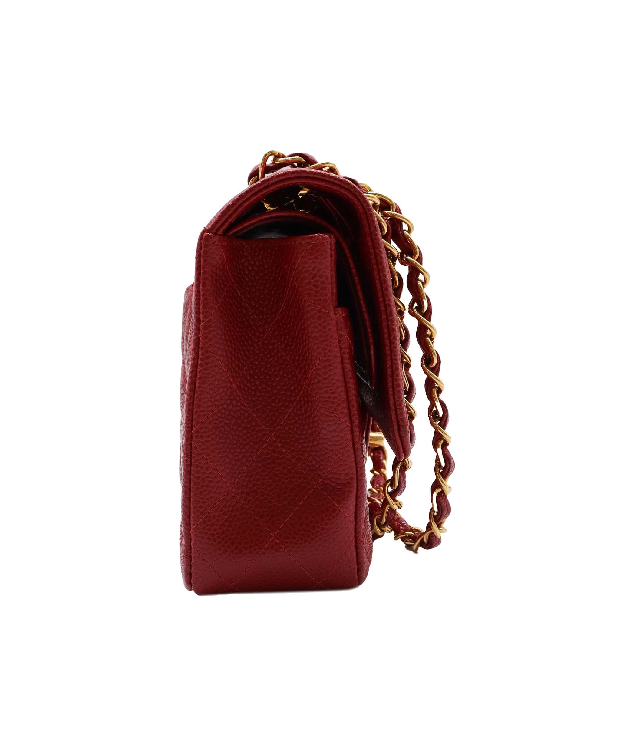 Chanel CHANEL VINTAGE CHAIN SHOULDER BAG RED CAVIAR 90251394 DXBS1308