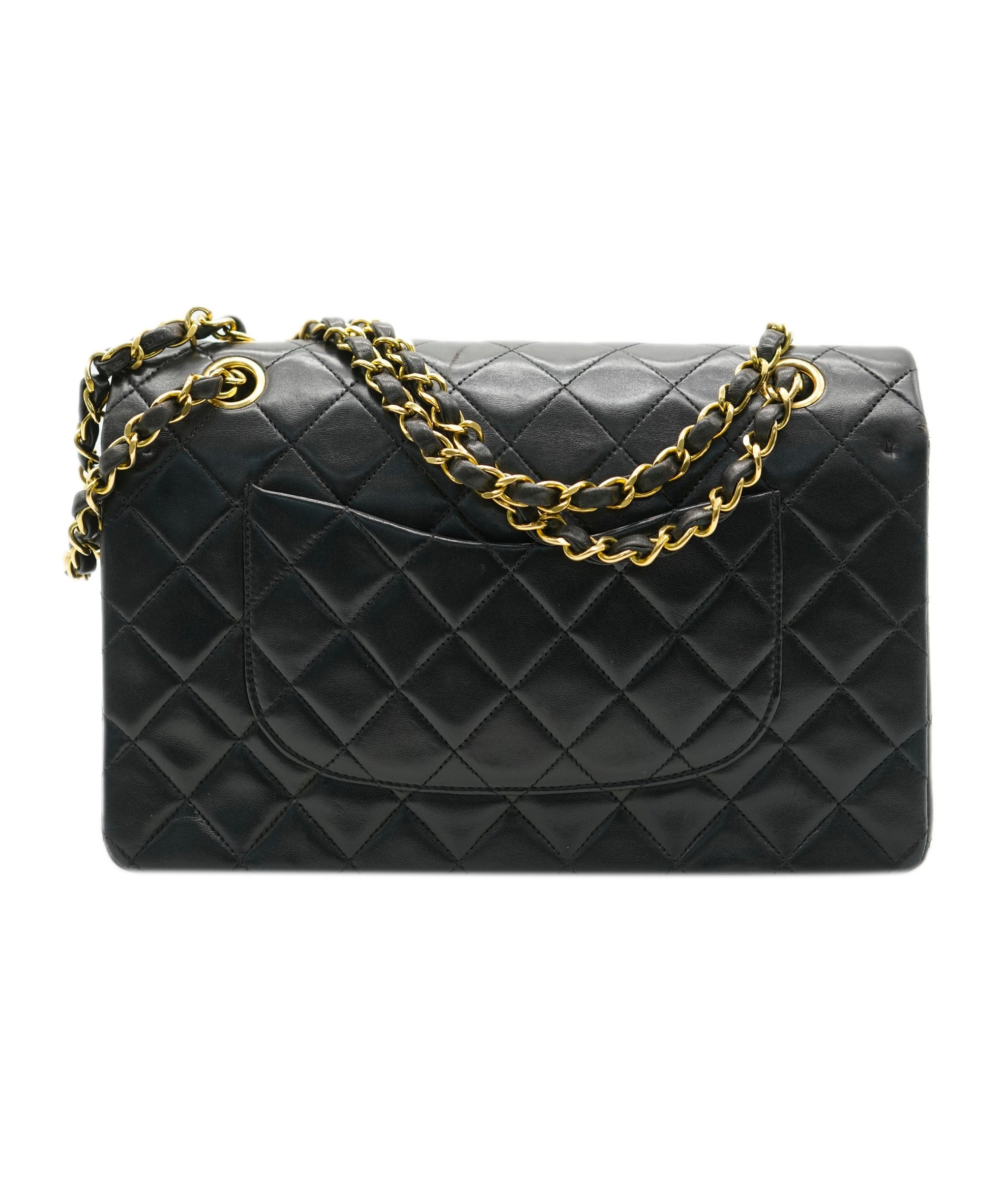 Chanel Chanel Vintage Classic Flap Medium Black Lambskin GHW #3 ASL10545