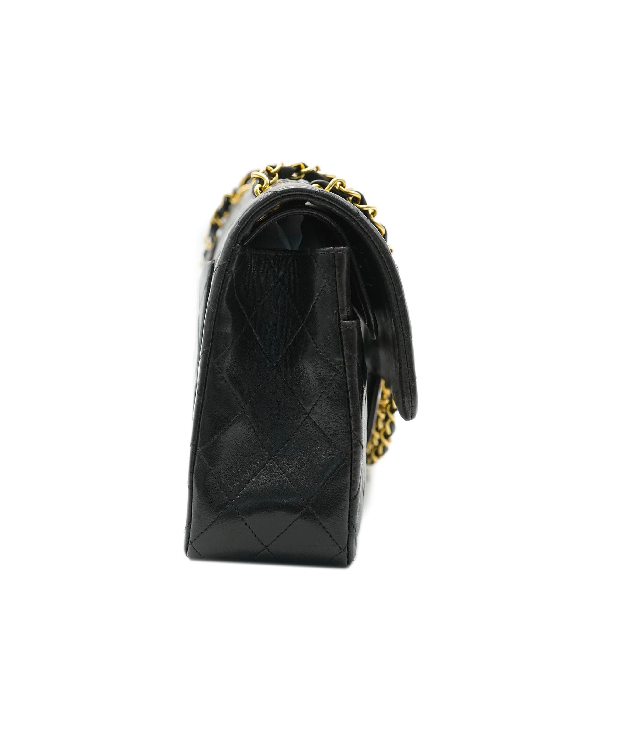 Chanel Chanel Vintage Classic Flap Medium Black Lambskin GHW #3 ASL10546