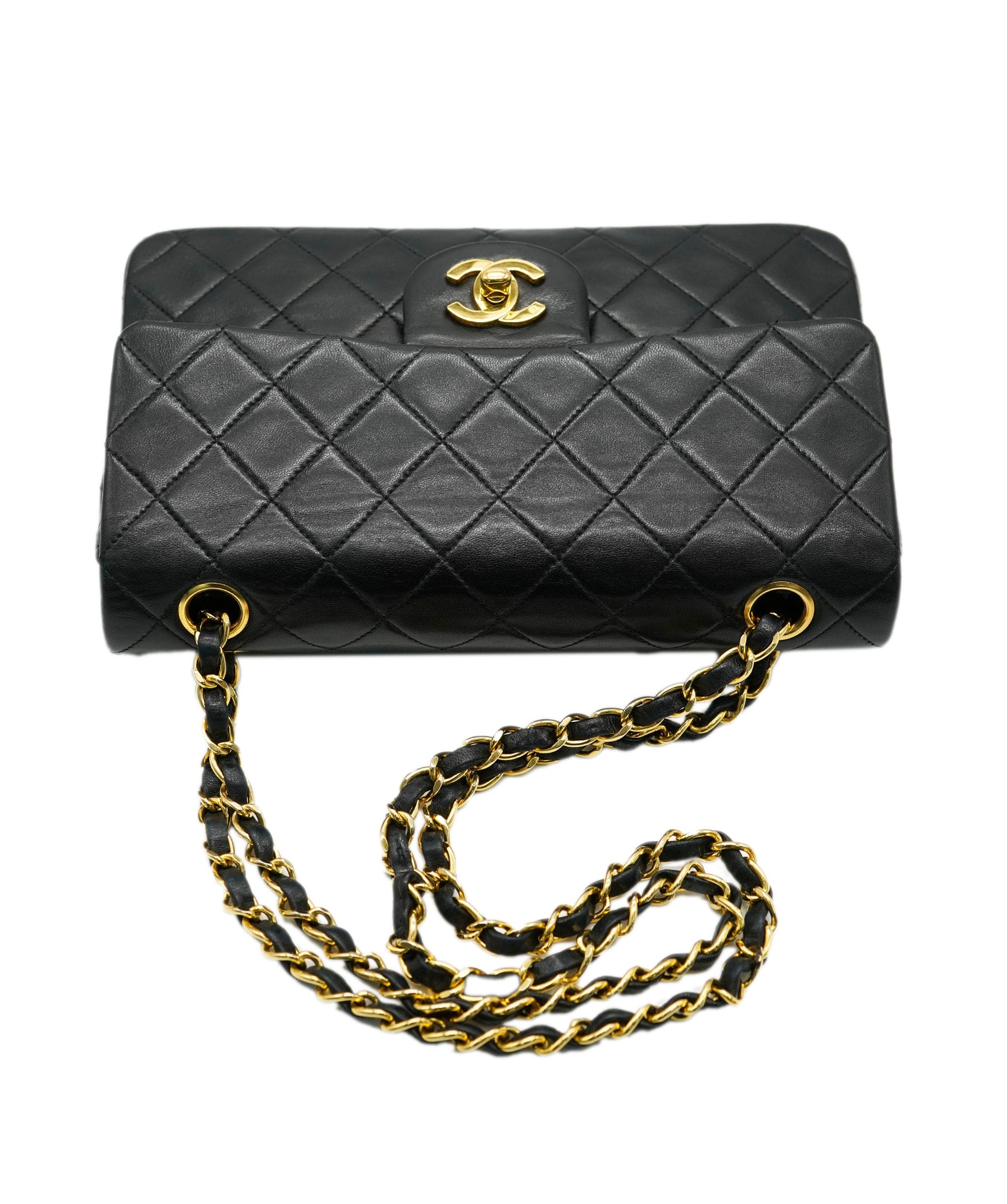 Chanel Chanel Vintage Classic Flap Small Black Lambskin GHW #4 ASL10627