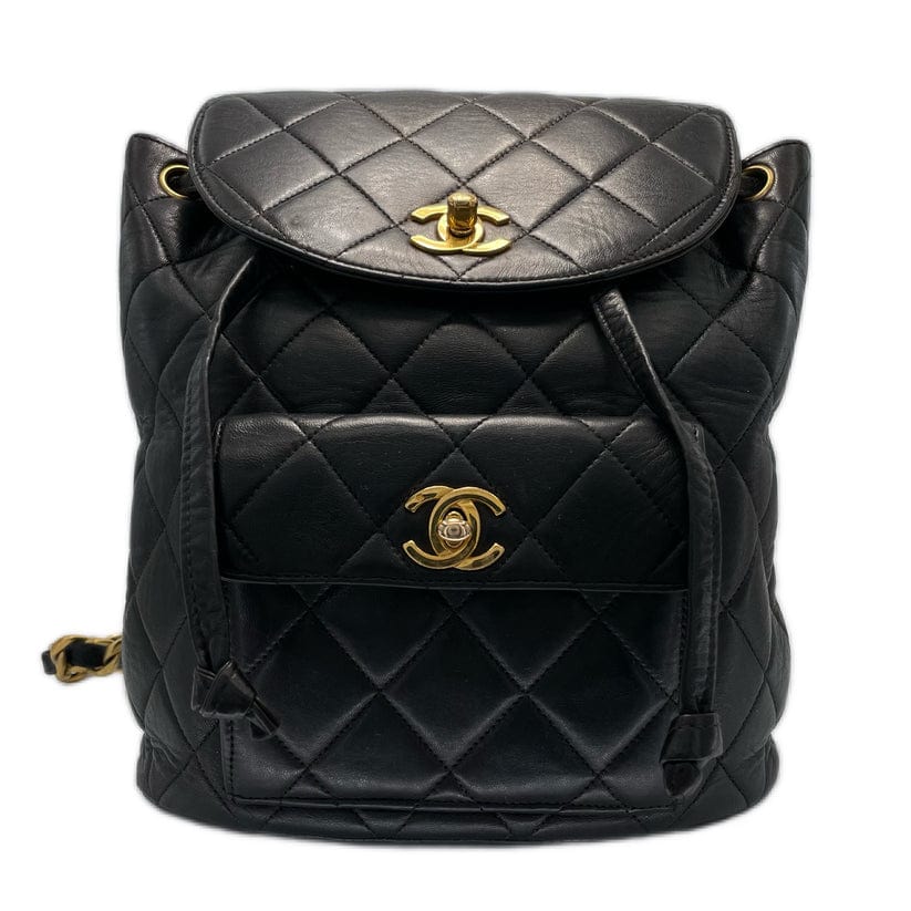 Chanel Vintage Duma Backpack Black Lambskin GHW #3 SKCP1261 – LuxuryPromise