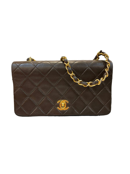 Chanel vintage full flap small double chains 24k ghw, Luxury, Bags