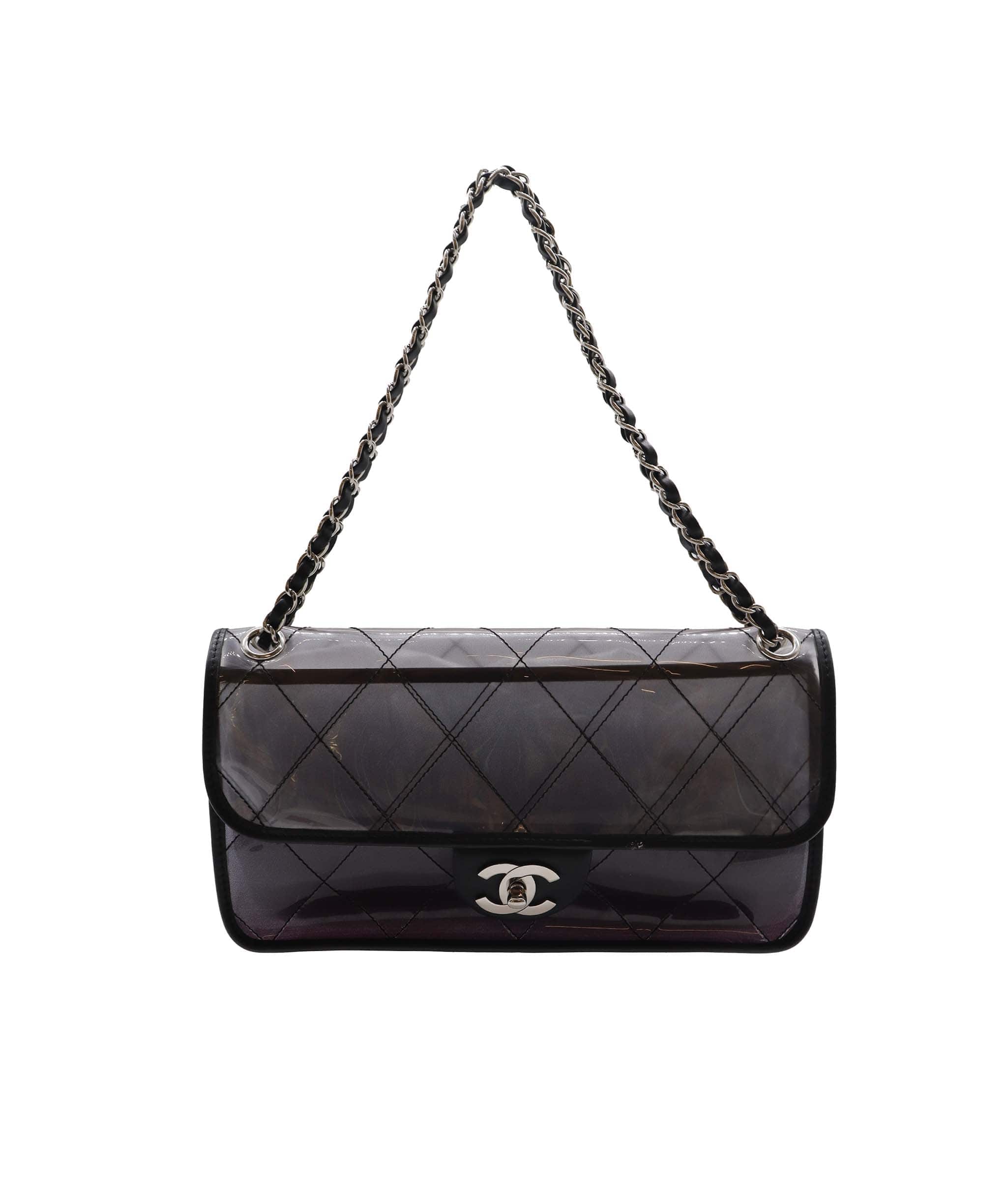 Chanel CHANEL VINTAGE MATELASSE CHAIN SHOULDER BAG BLACK VINYL LEATHER 90249473 DXBS2272