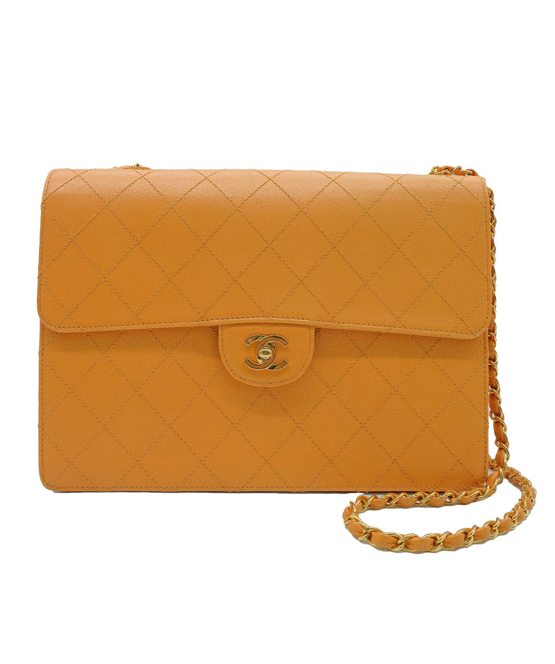 Orange deals chanel purse