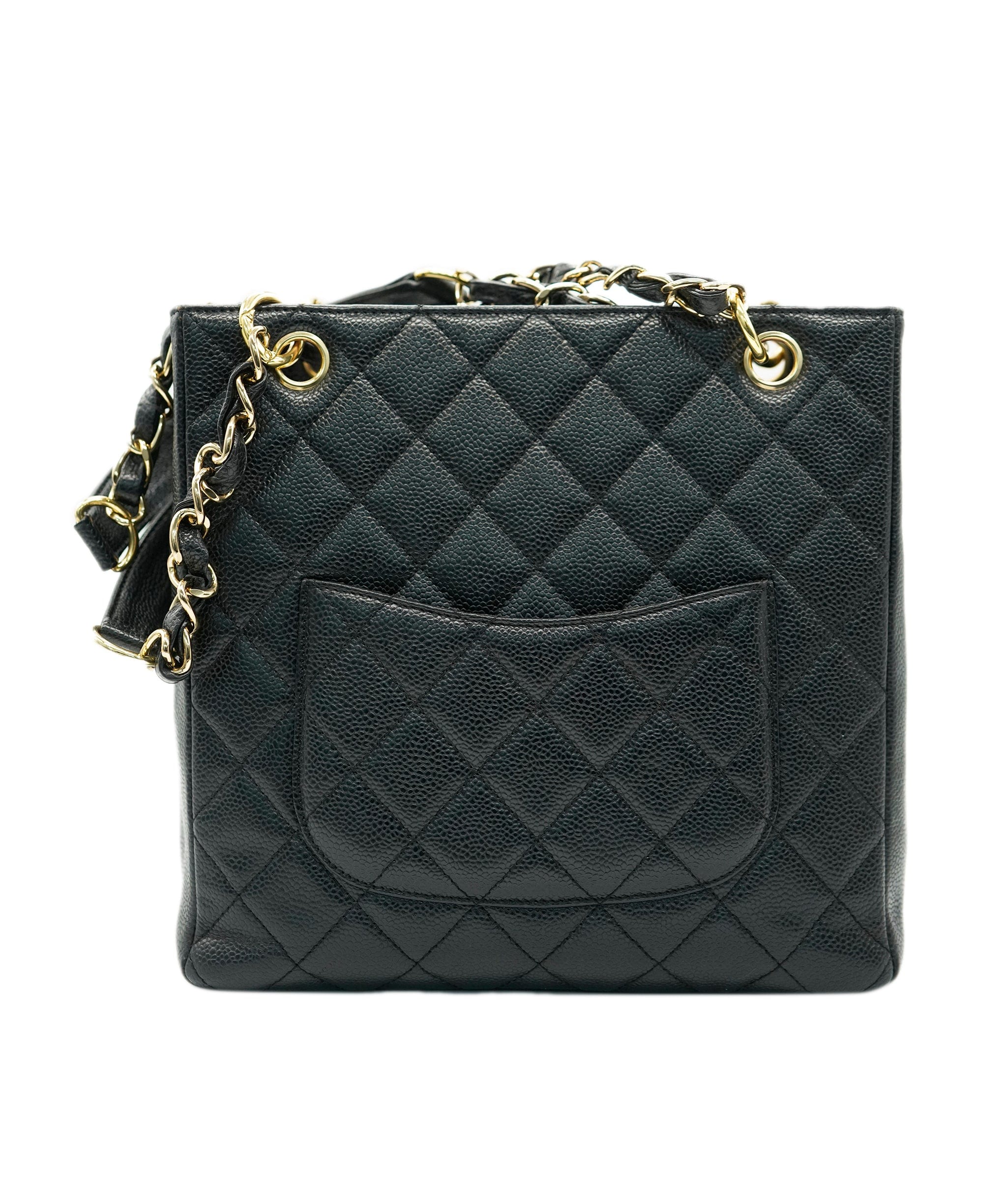 Chanel CHANEL VINTAGE PST CHAIN SHOULDER BAG BLACK CAVIAR SKIN 90269945 DBXS3591