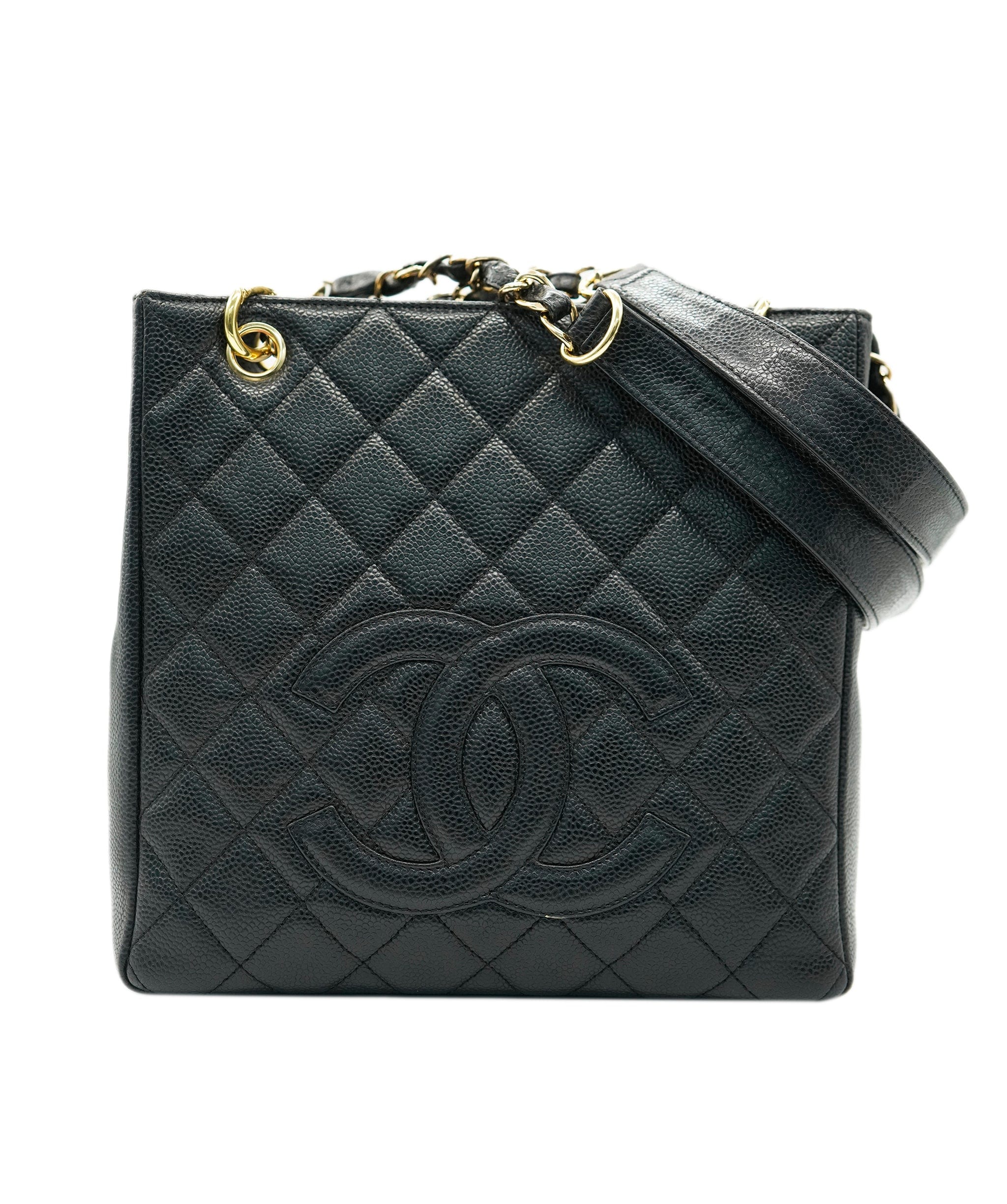 Chanel CHANEL VINTAGE PST CHAIN SHOULDER BAG BLACK CAVIAR SKIN 90269945 DBXS3591