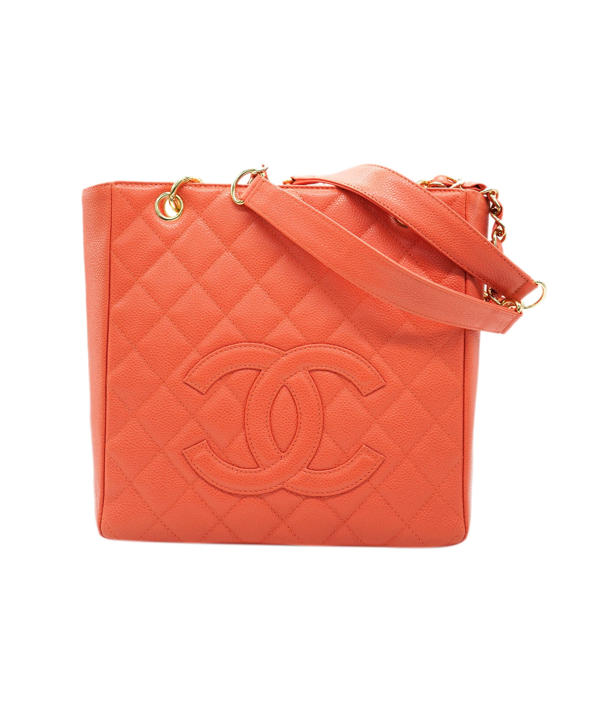 Chanel CHANEL VINTAGE PST CHAIN TOTE BAG PINK CAVIAR SKIN 90268195 DBXS3592