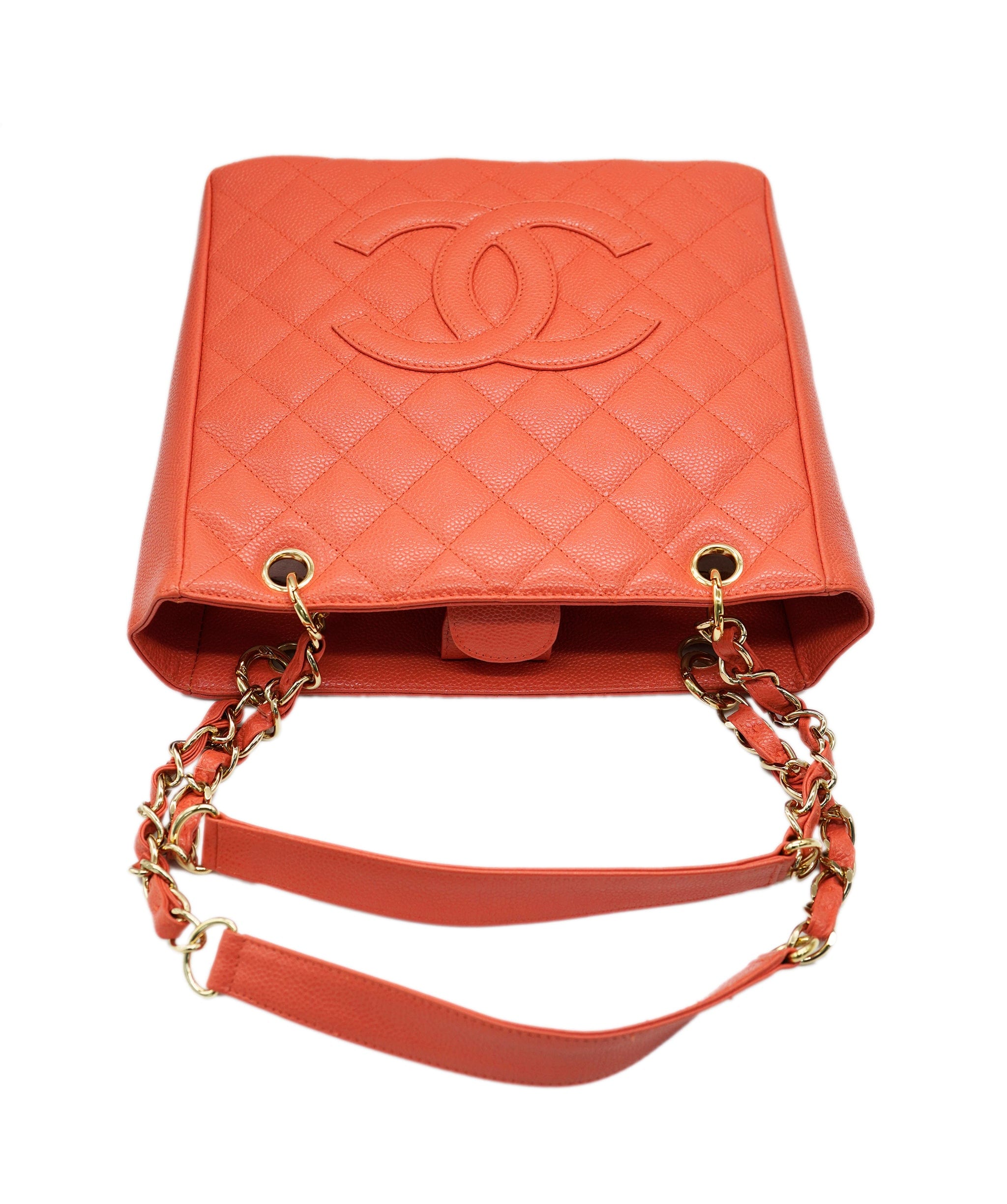 Chanel CHANEL VINTAGE PST CHAIN TOTE BAG PINK CAVIAR SKIN 90268195 DBXS3592