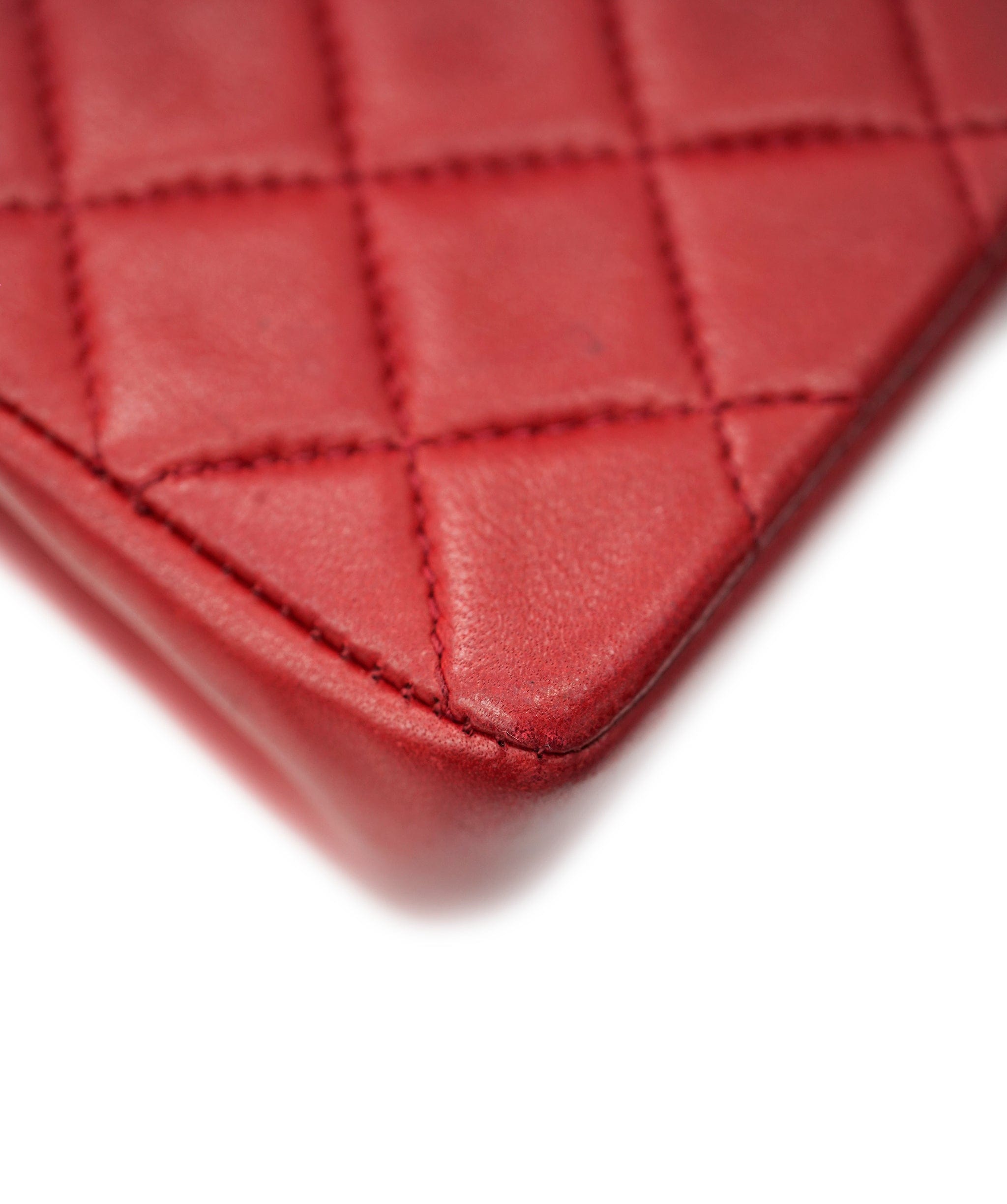 Chanel Chanel Vintage Red Lambskin Micro Mini Flap ABC0952