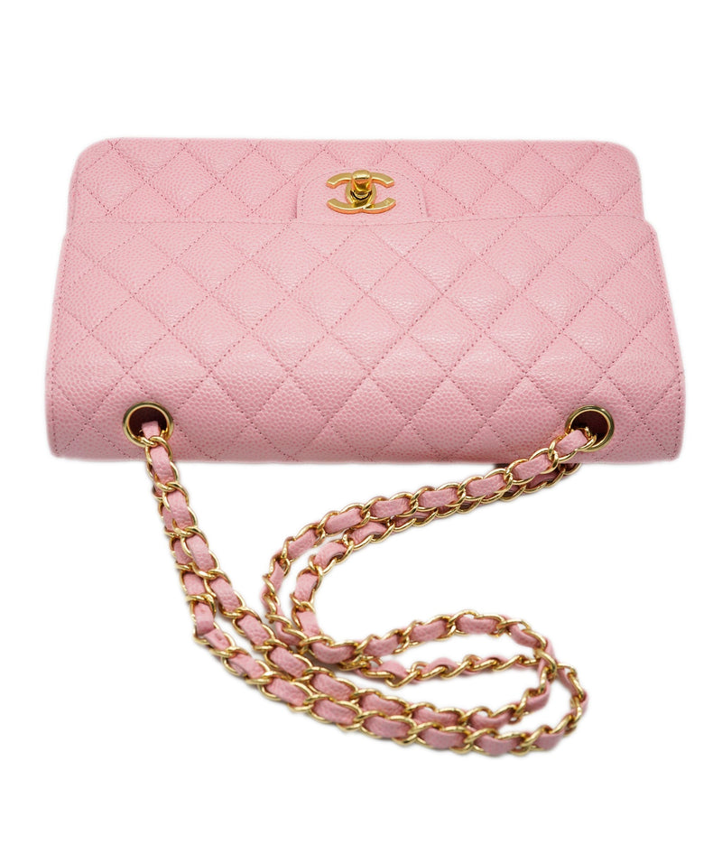 Chanel Classic Flap Matelasse Chain Shoulder Bag Caviar Skin Pink Saku –  Paradise vintage