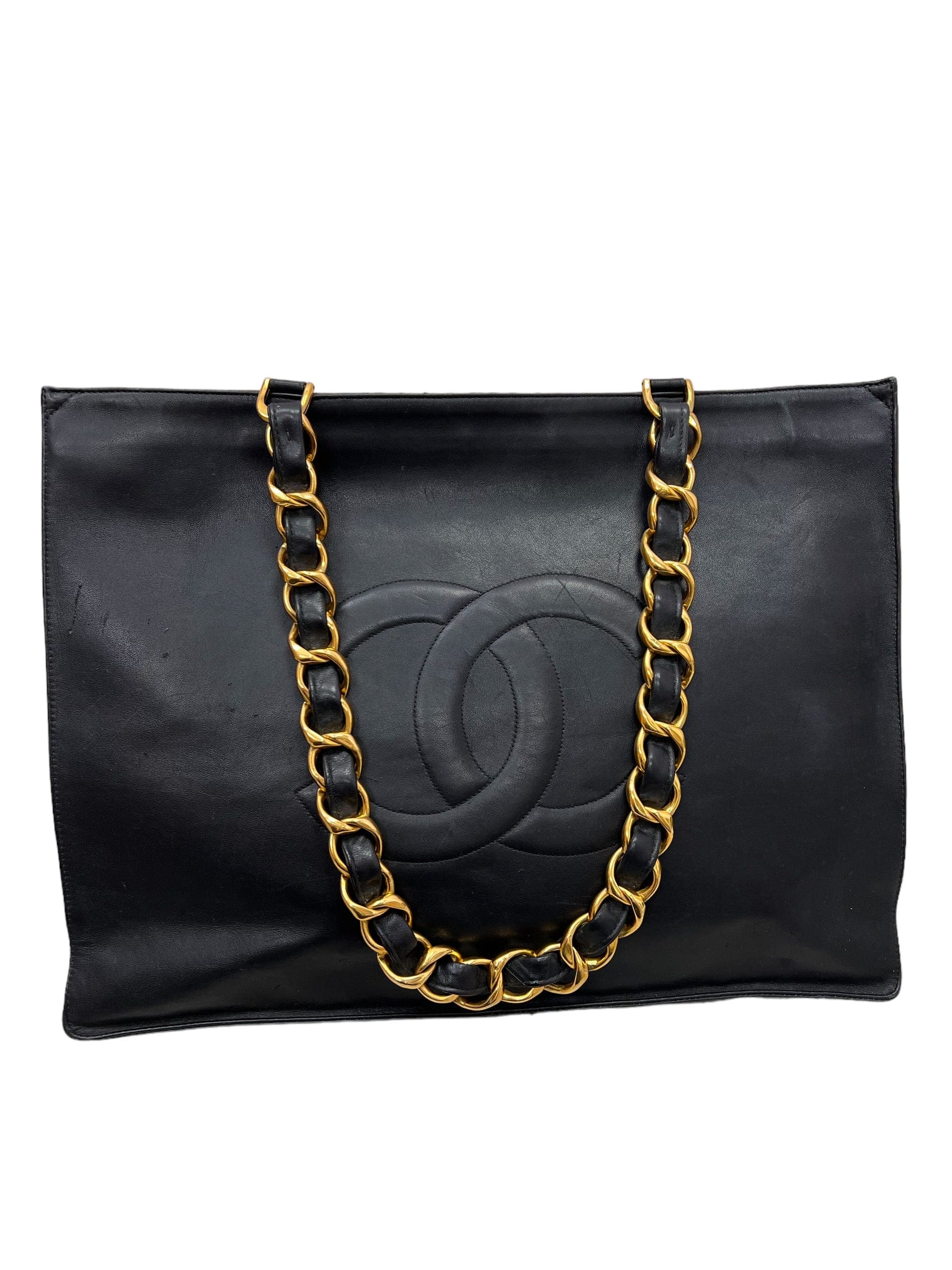 Chanel Chanel Vintage Timeless CC XL Tote Black Lambskin GHW #3 SKC1614