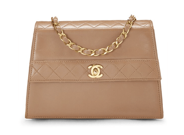Chanel Chanel Vintage Trapeze Taupe Lambskin GHW #1