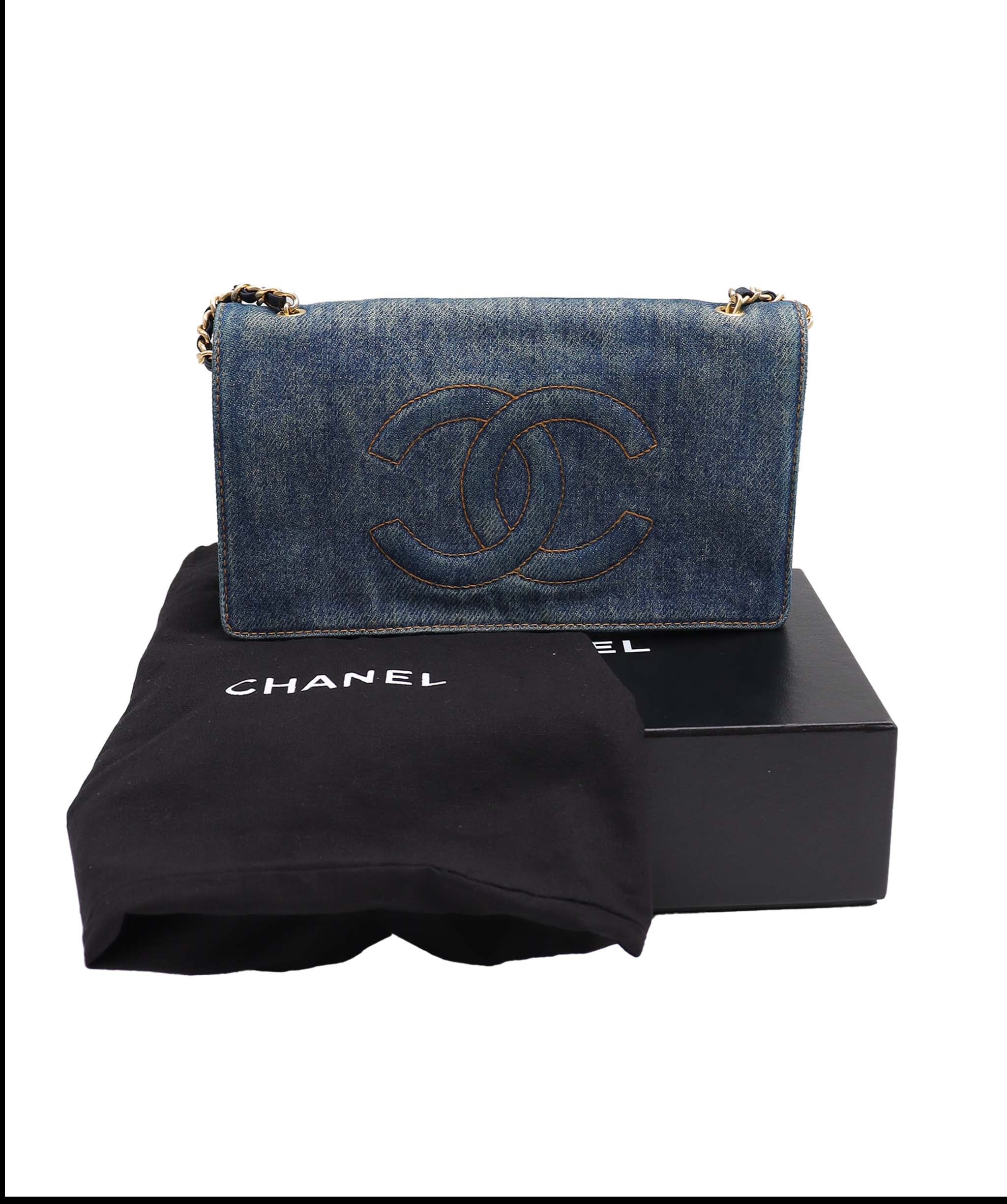 Chanel Chanel Vintage WOC Denim GHW #4 SKC1989