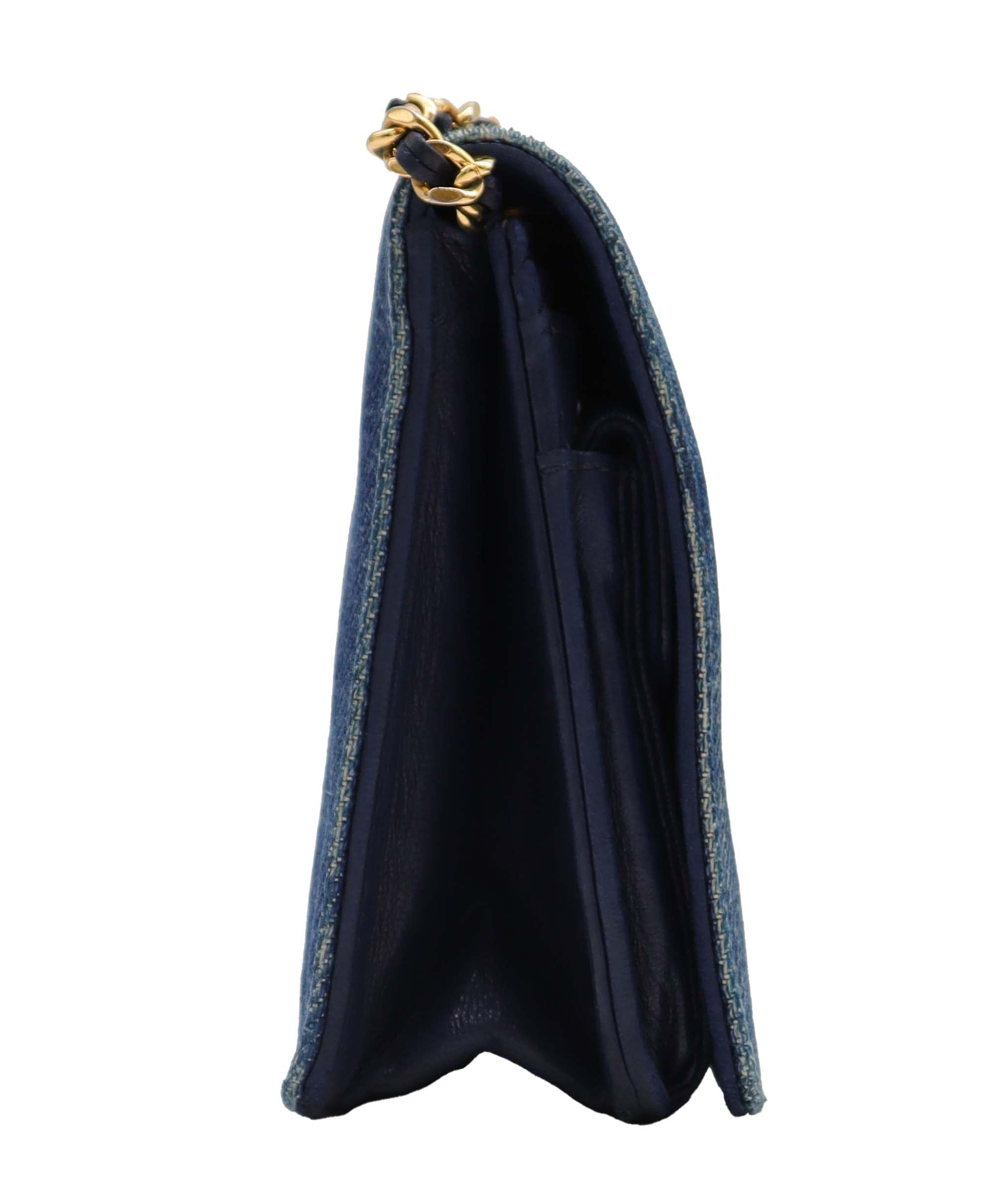 Chanel Chanel Vintage WOC Denim GHW #4 SKC1989