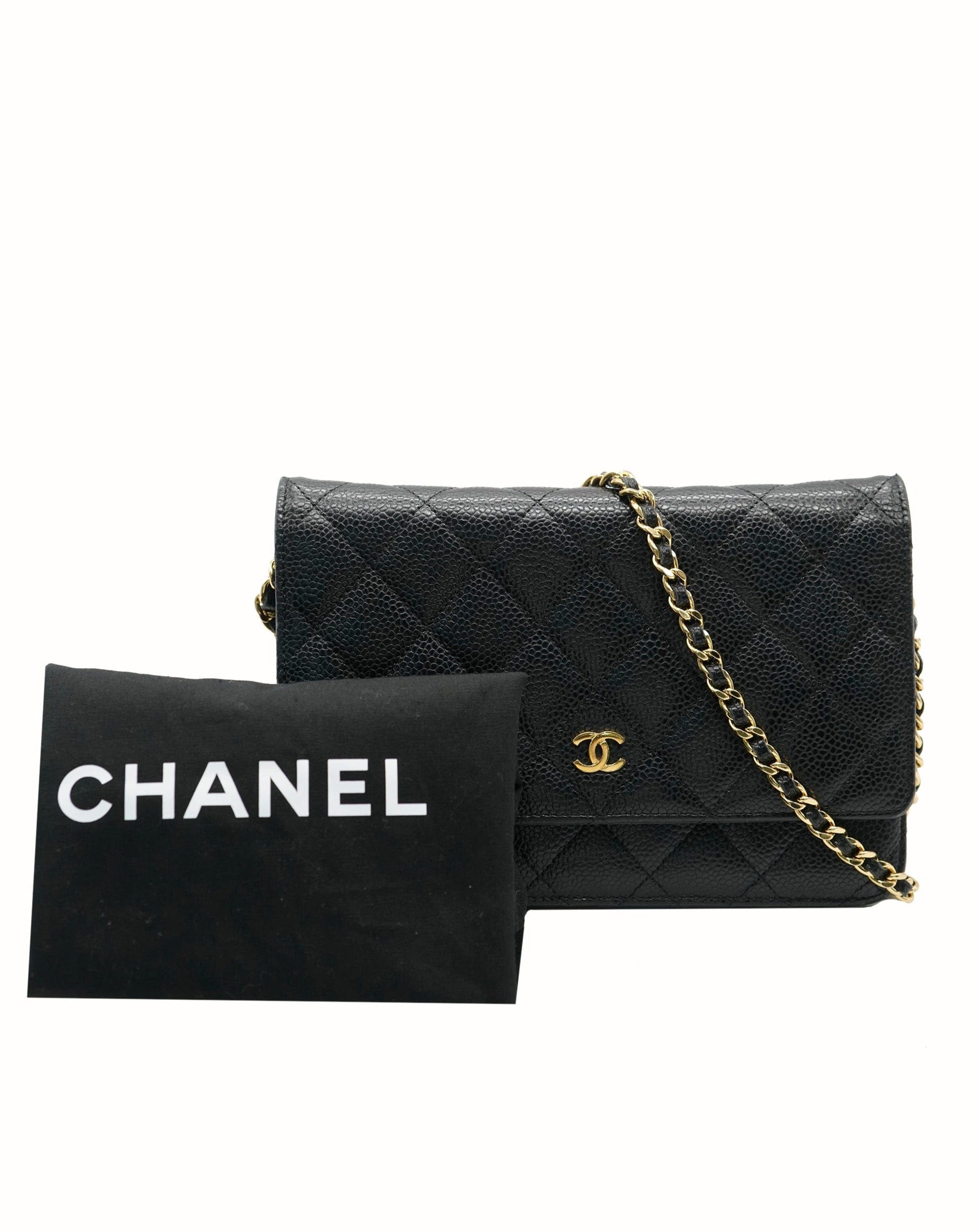 Chanel Chanel Wallet on Chain Caviar with Gold Hardware ALL0709