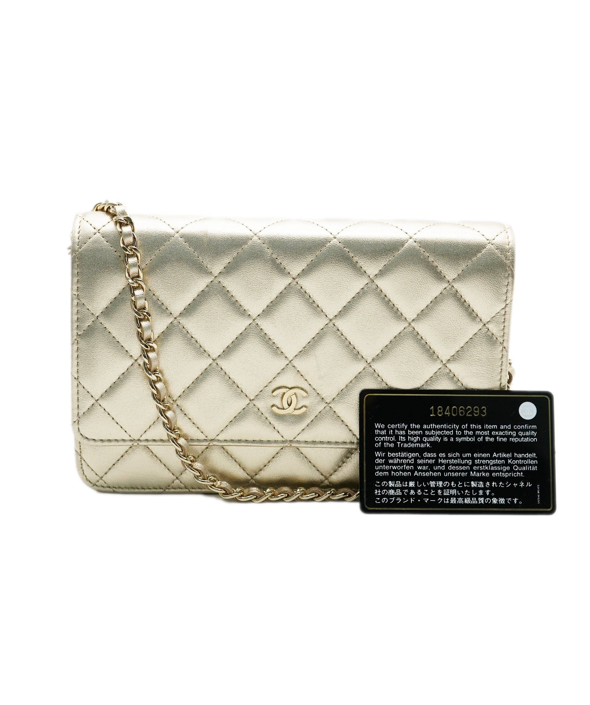 Chanel Chanel Wallet On Chain Gold on Gold  ALL0656