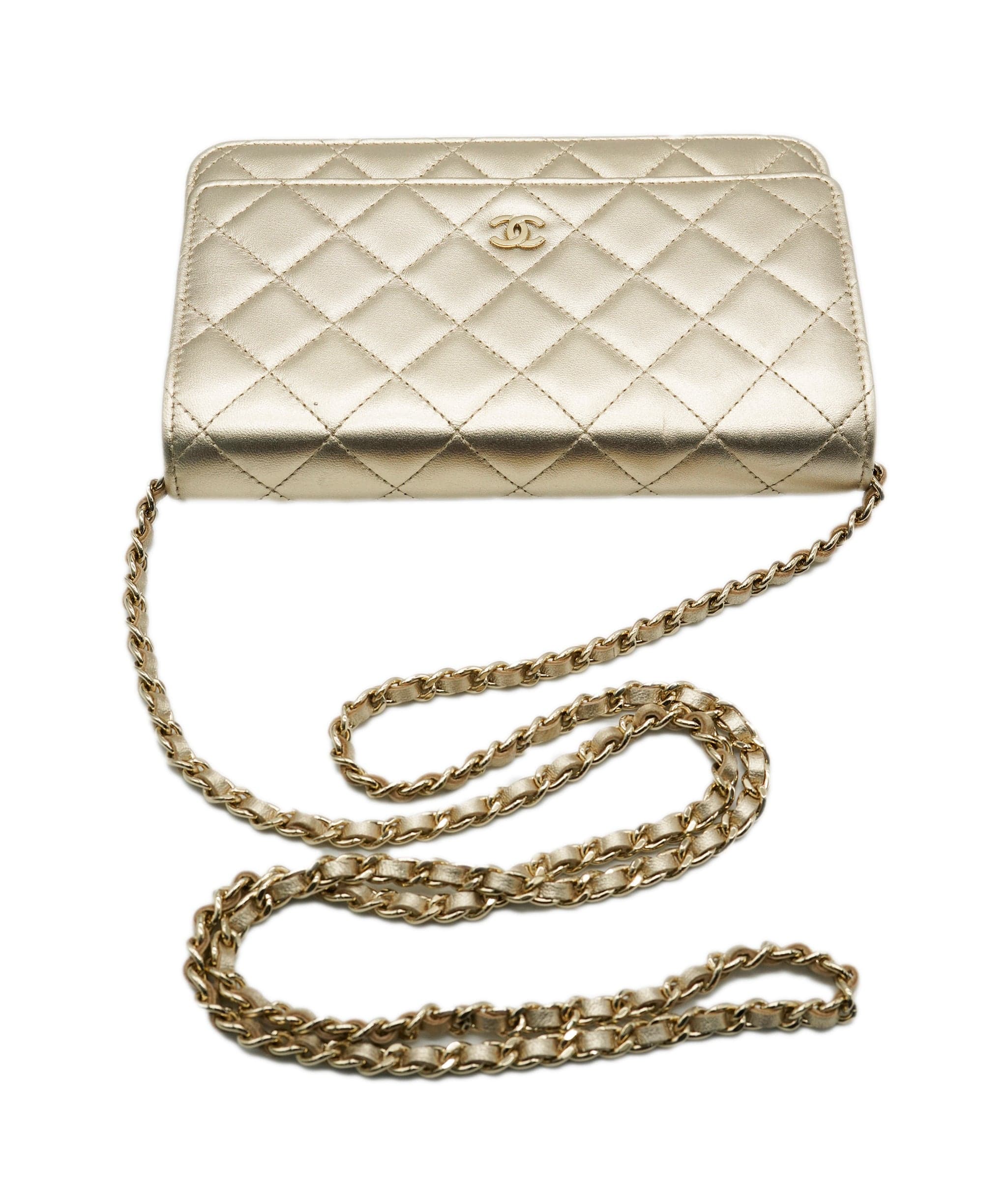 Chanel Chanel Wallet On Chain Gold on Gold  ALL0656