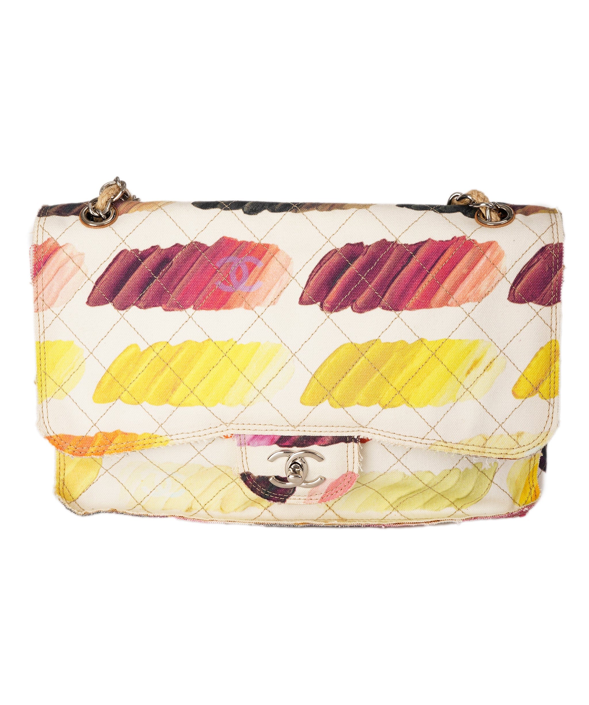 Chanel Chanel White Canvas with Multicoloured Pattern - DBXS1762