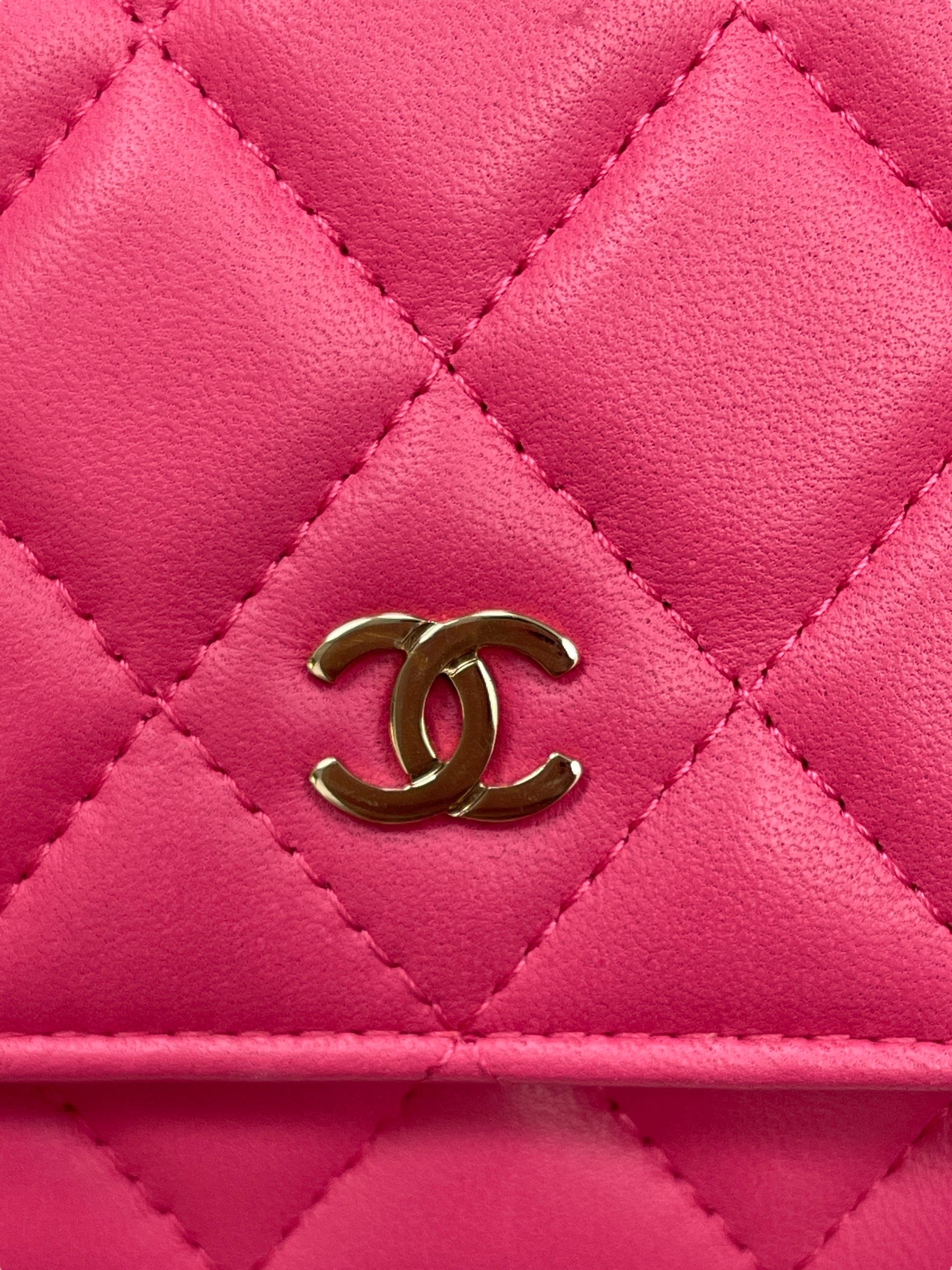 Chanel Chanel WOC Pink Lambskin LGHW SKC1347