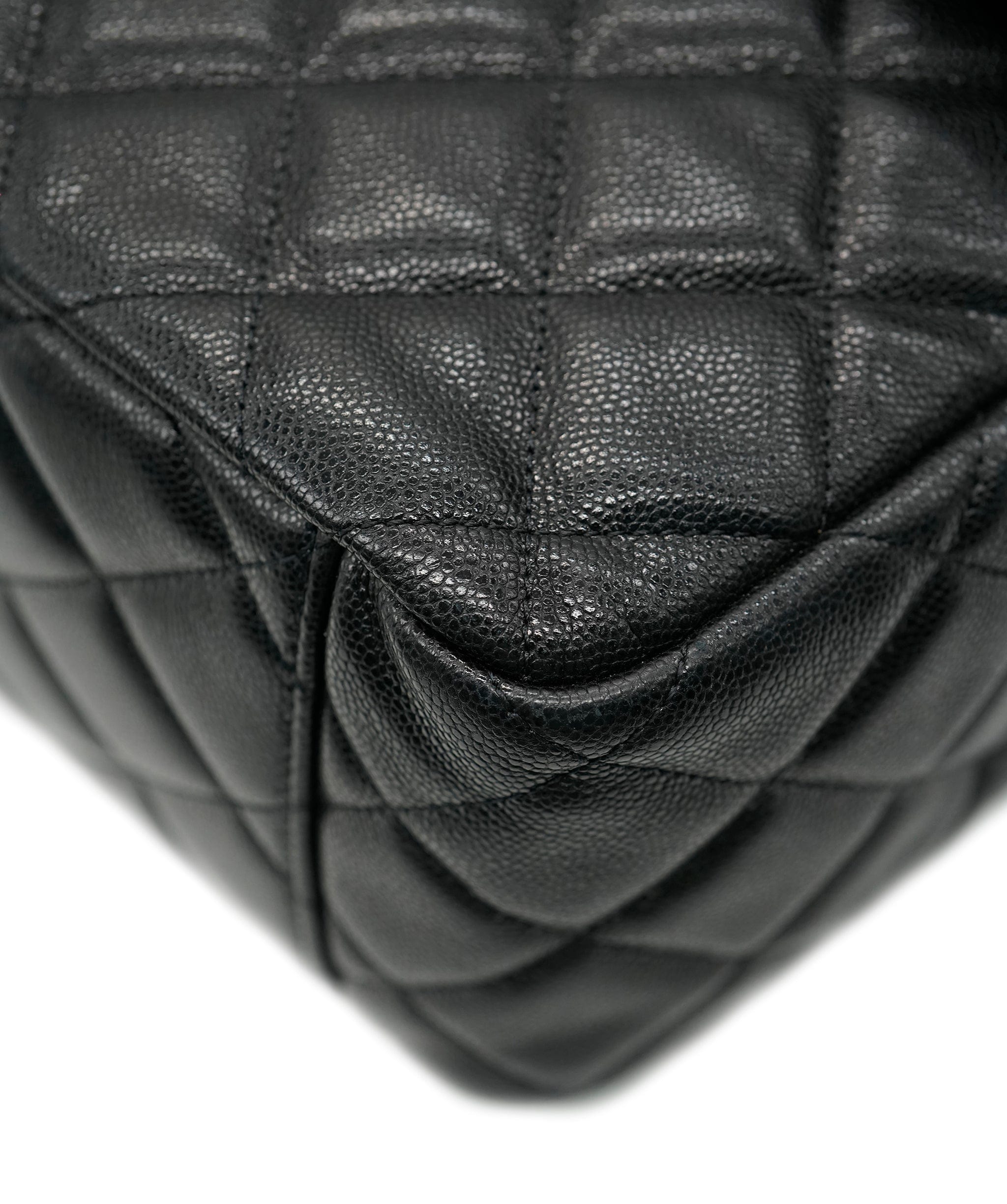 Chanel Chanel XXL Black Caviar Classic Travel Flap Bag Gold 24K CC Handbag Airline ALC2620