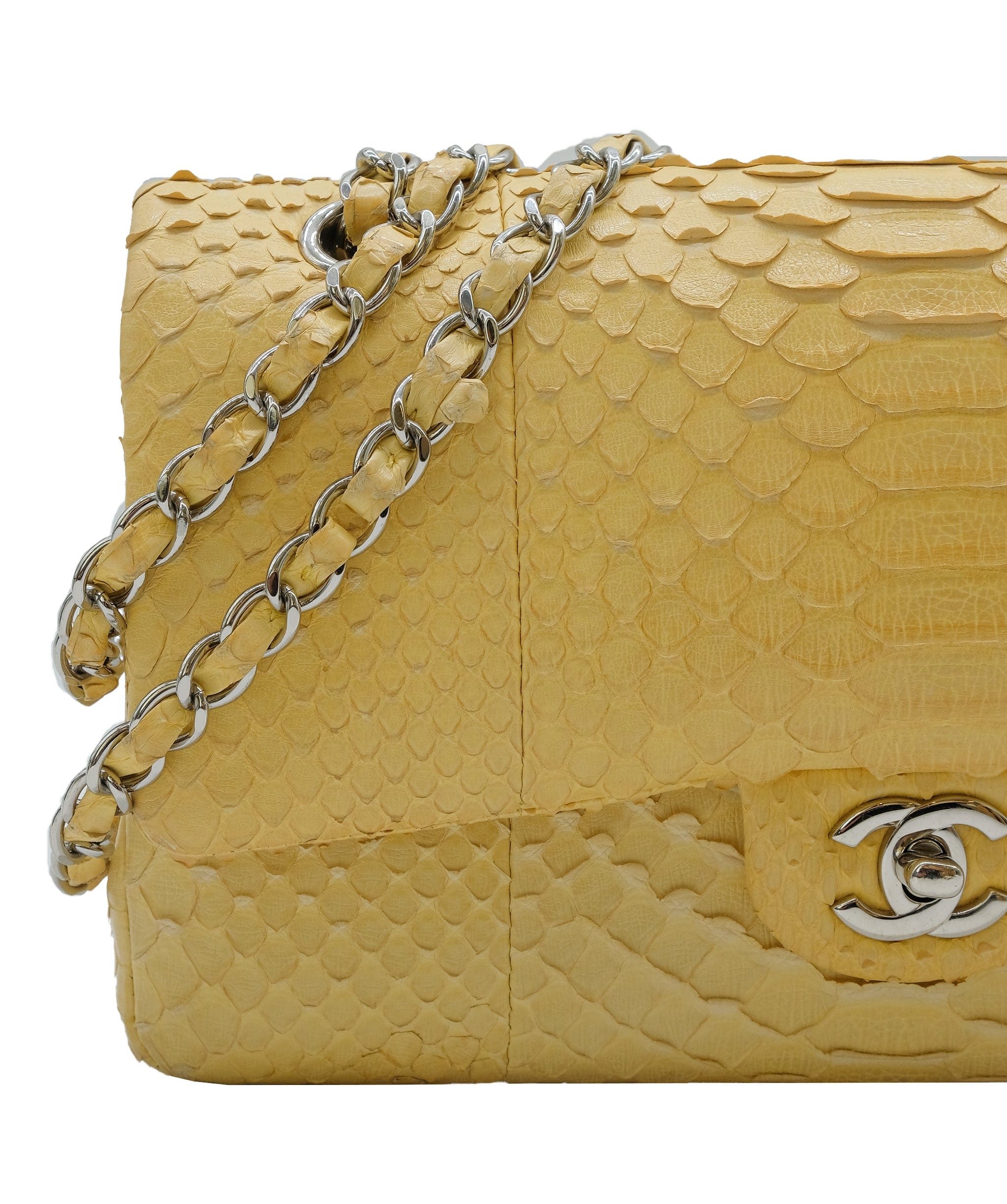 Chanel Chanel Yellow Python Medium Double Yellow Python ASC5273