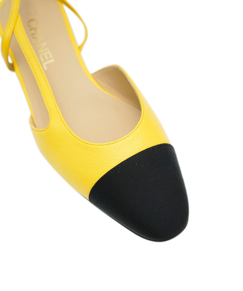 Chanel yellow slingbacks 40 - AJC0124 – LuxuryPromise
