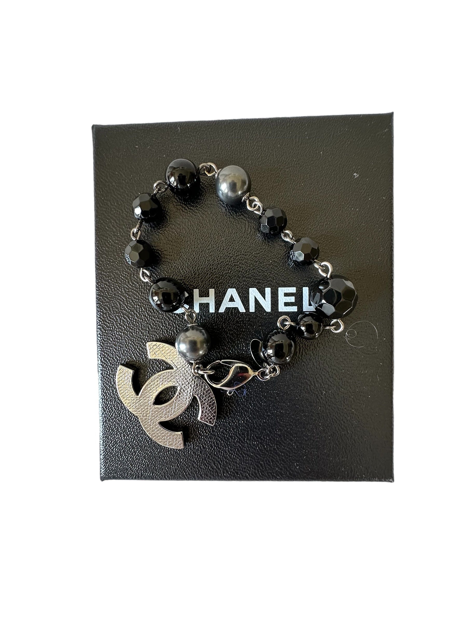 Chanel Chanel Black Bead Bracelet