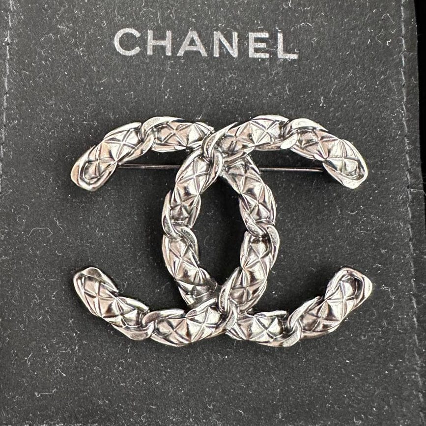 Chanel Chanel CC Ruthenium Large Brooch