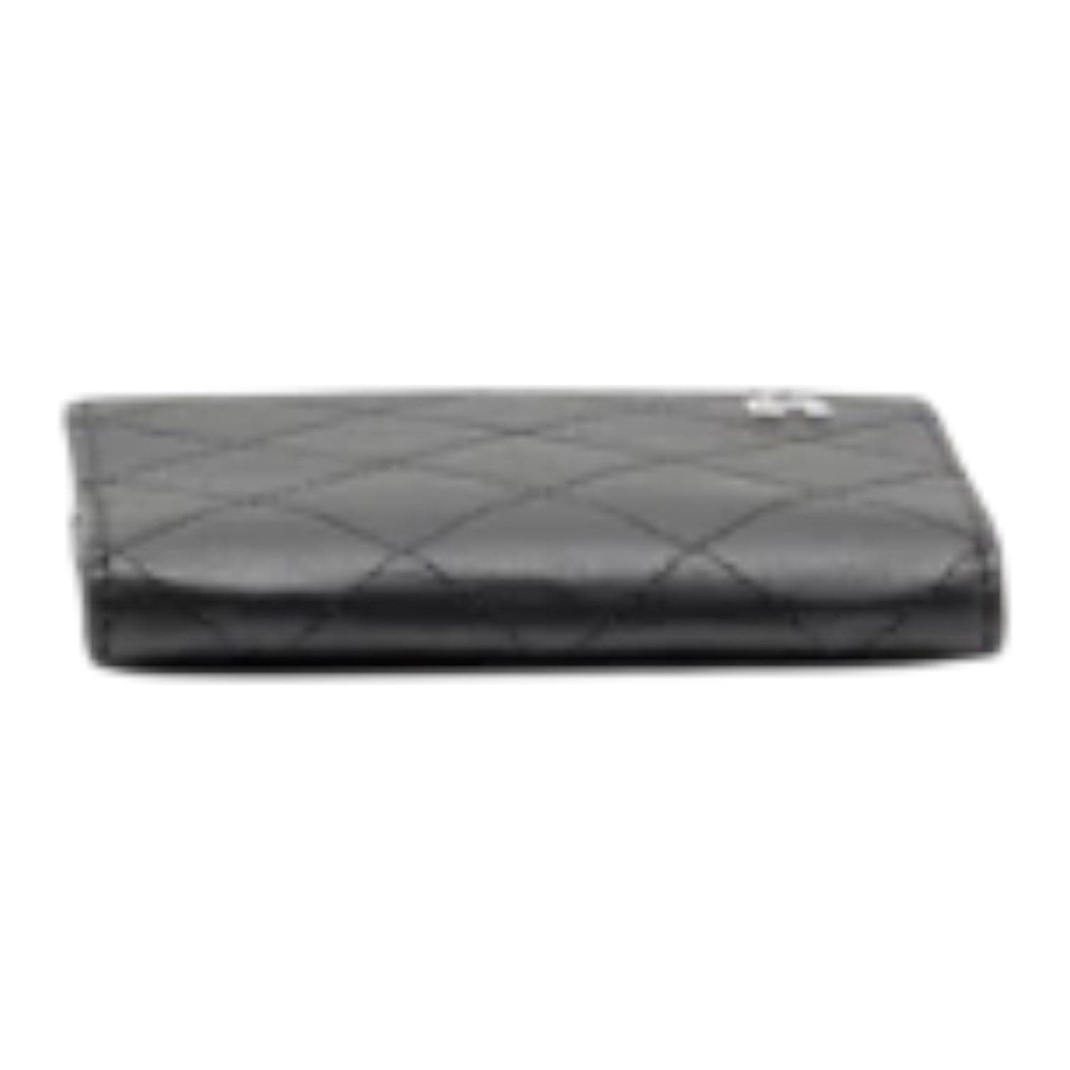 Chanel Chanel Quilted CC Card Holder Calfskin Black With Black Hardware (Microchip) - GIFTABLE