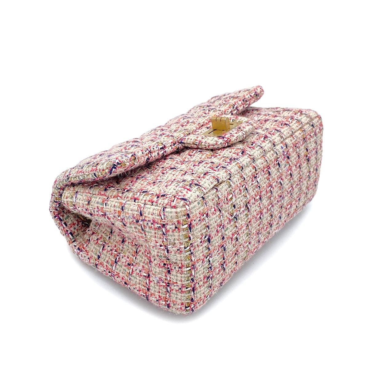 chanel CHANEL 2.55 CHAIN SHOULDER BAG MULTICOLOR TWEED 90264534