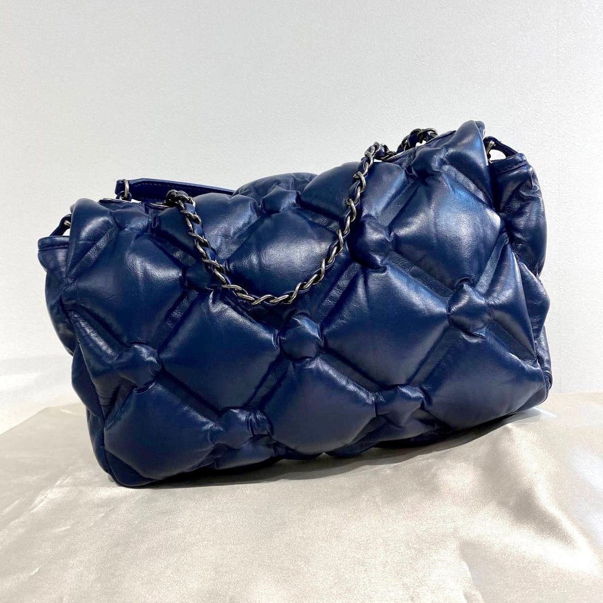 Chanel Chanel Bubble Flap Blue Calfskin RHW #23