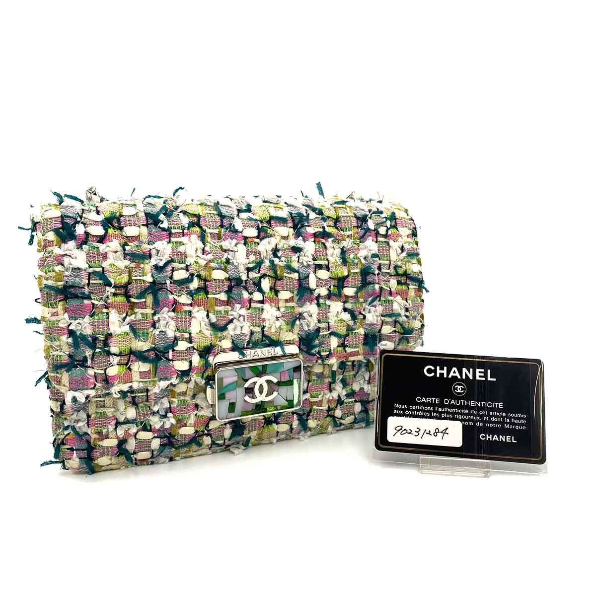 Chanel CHANEL CHAIN SHOULDER BAG MULTI COLOR TWEED 90231284