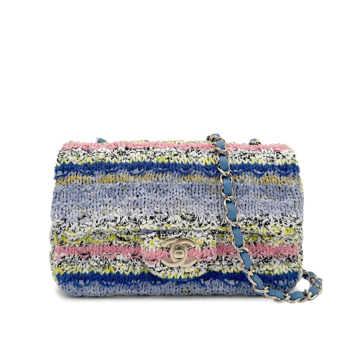 Chanel CHANEL CHAIN SHOULDER BAG MULTICOLOR TWEED 90272956