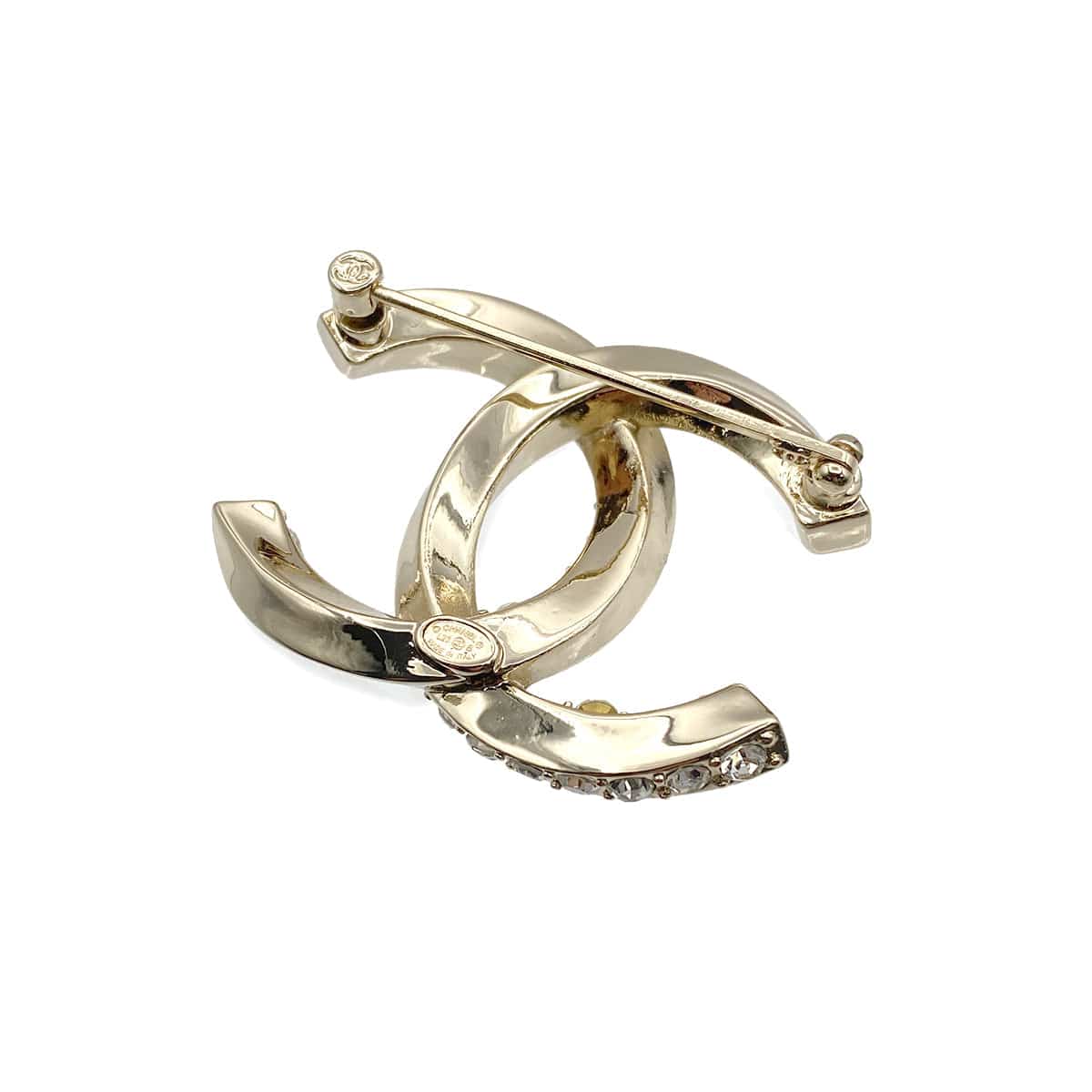 CHANEL CHANEL COCOMARK BROOCH RHINESTONE ACCESSORY L23B 90274458