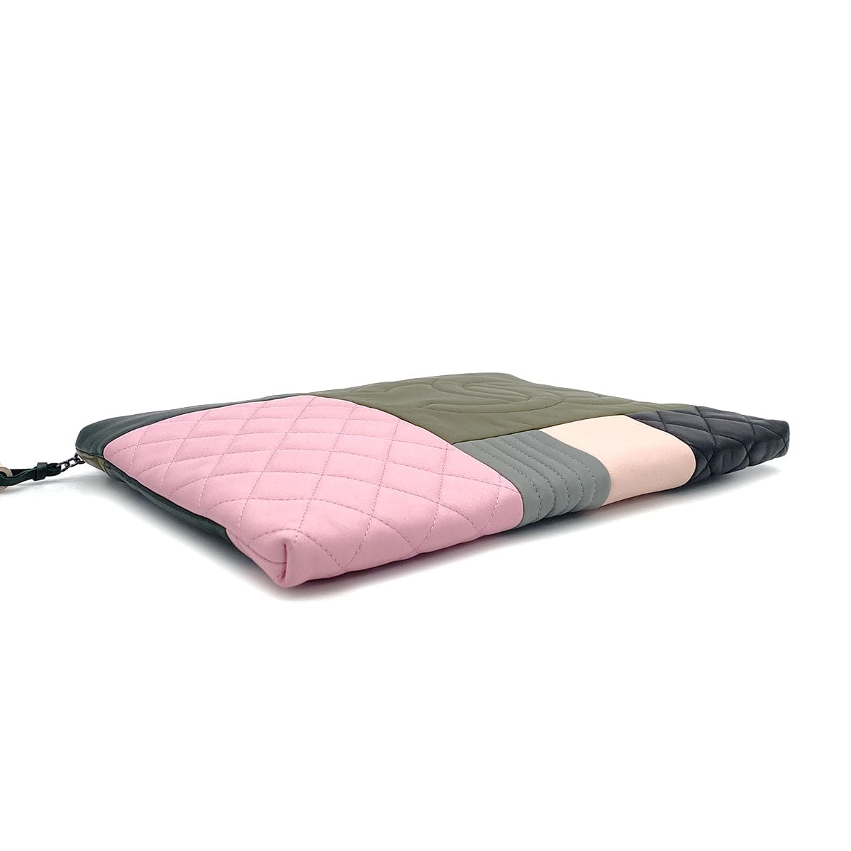 CHANEL CHANEL COCOMARK MATELASSE PATCHWORK CLUTCH BAG MULTICOLOR LEATHER 90309172